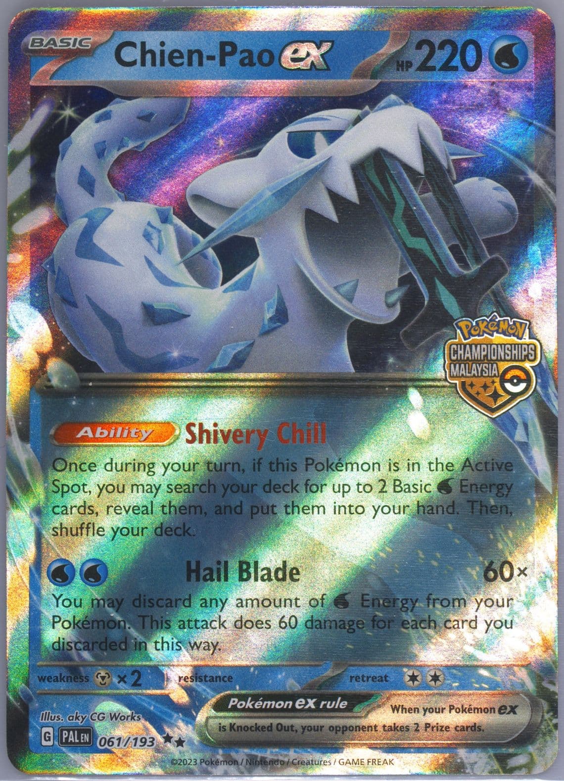 Chien-Pao EX Championships 2023-2024 Malaysia-Top 4 (061) 2023 Pokemon Pal EN-Paldea Evolved