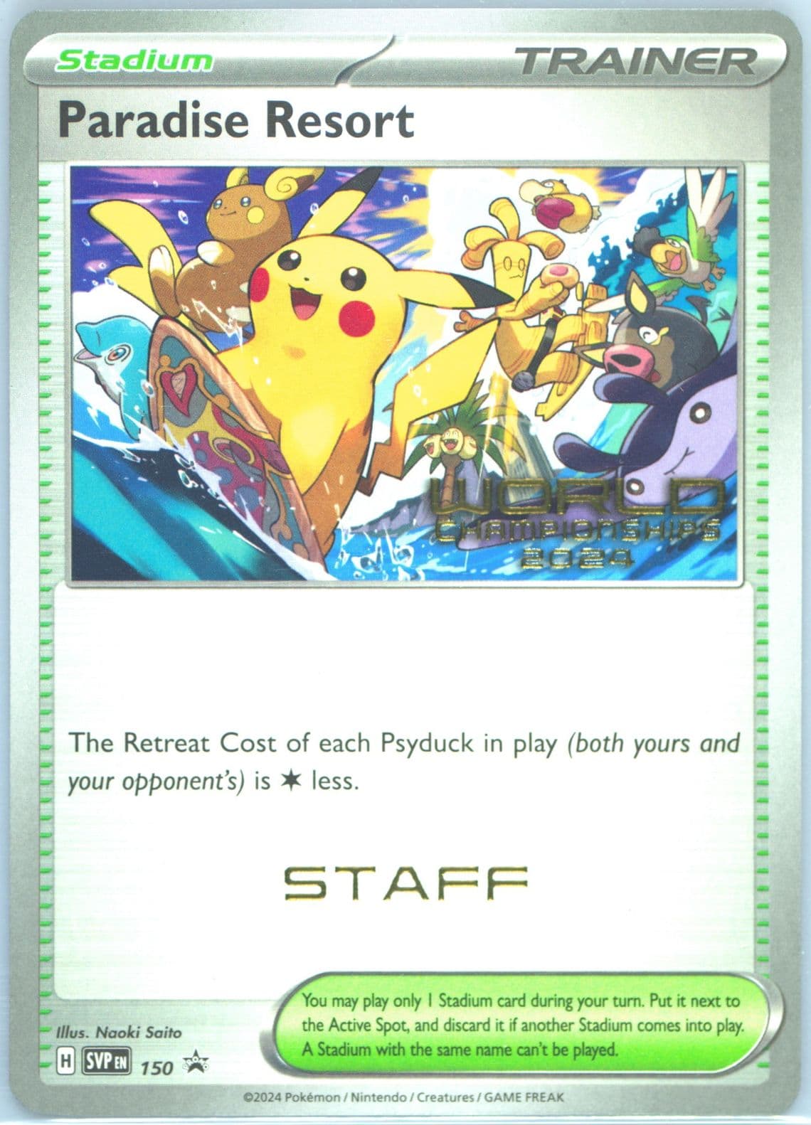 Paradise Resort World Championships 2024-Staff (150) 2024 Pokemon Svp EN-SV Black Star Promo
