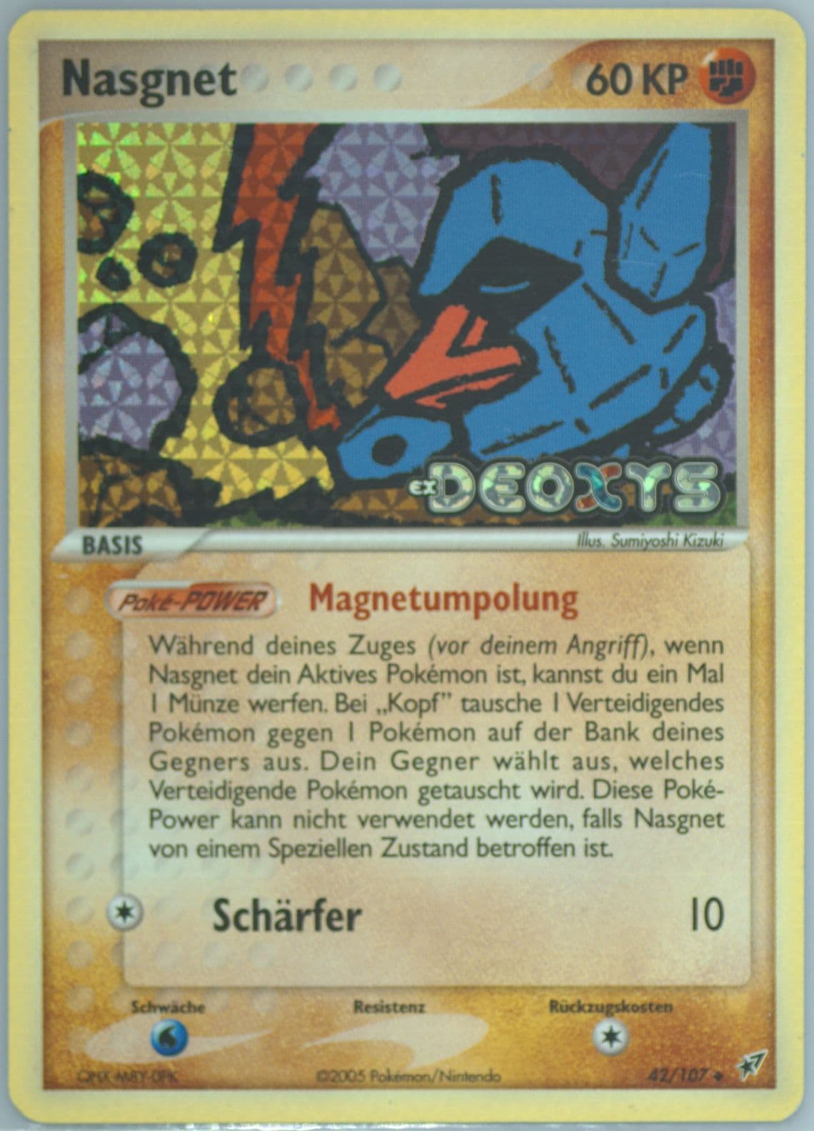 Nasgnet-Reverse Foil German (42) 2005 Pokemon EX Deoxys