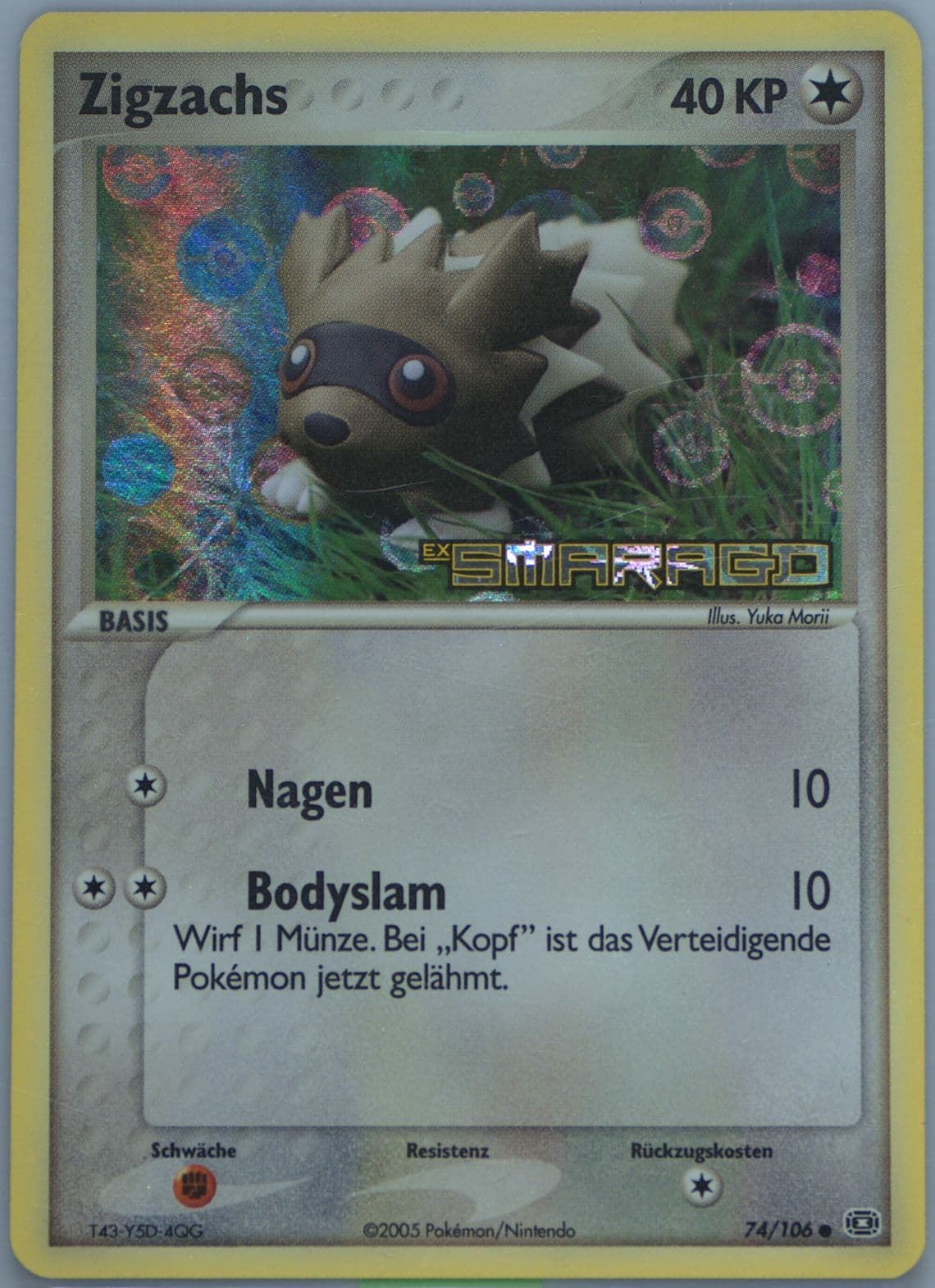 Zigzachs-Reverse Foil German (74) 2005 Pokemon EX Emerald