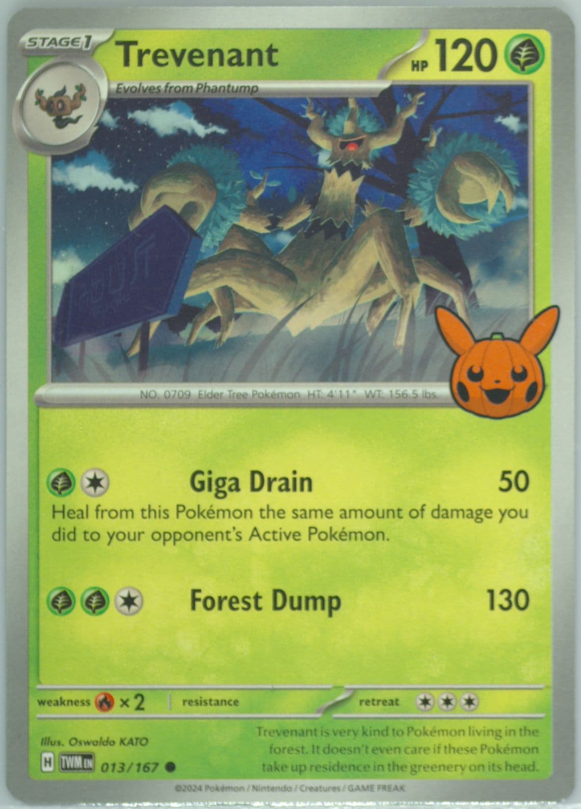 Trevenant (013) 2024 Pokemon Trick or Trade