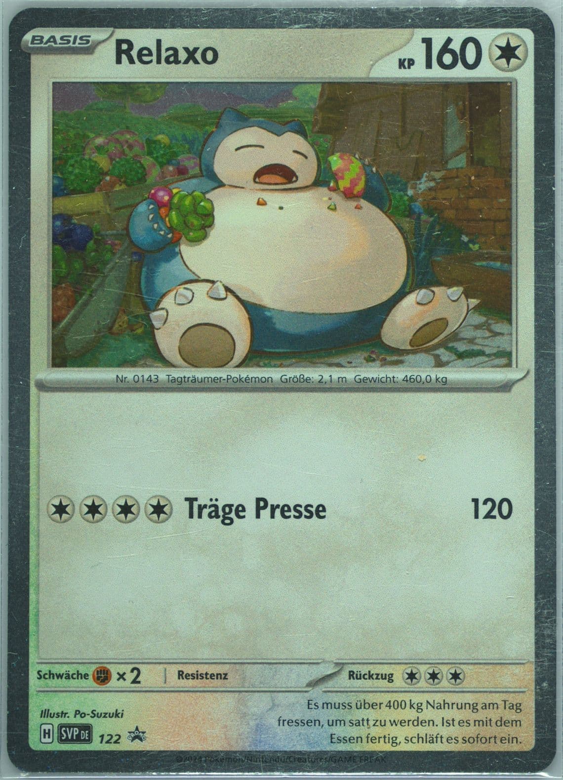 Snorlax Twilight Masquerade Three Pack Blister (122) 2024 Pokemon German Svp de-SV Black Star Promo