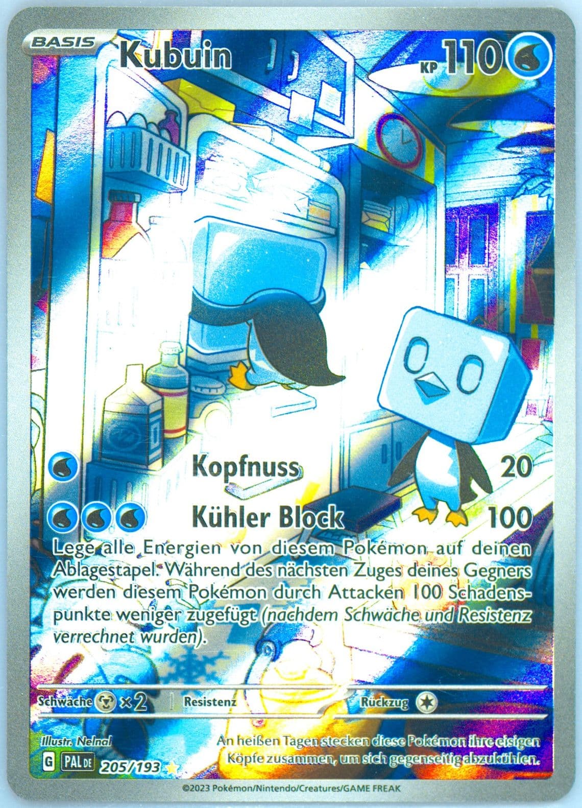 Eiscue Illustration Rare (205) 2023 Pokemon German Pal de-Paldea Evolved