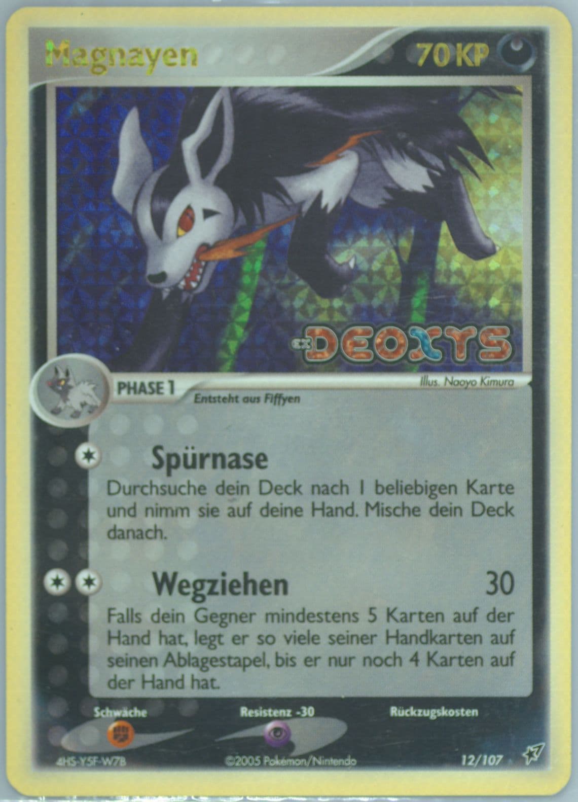 Magnayen-Reverse Foil German (12) 2005 Pokemon EX Deoxys