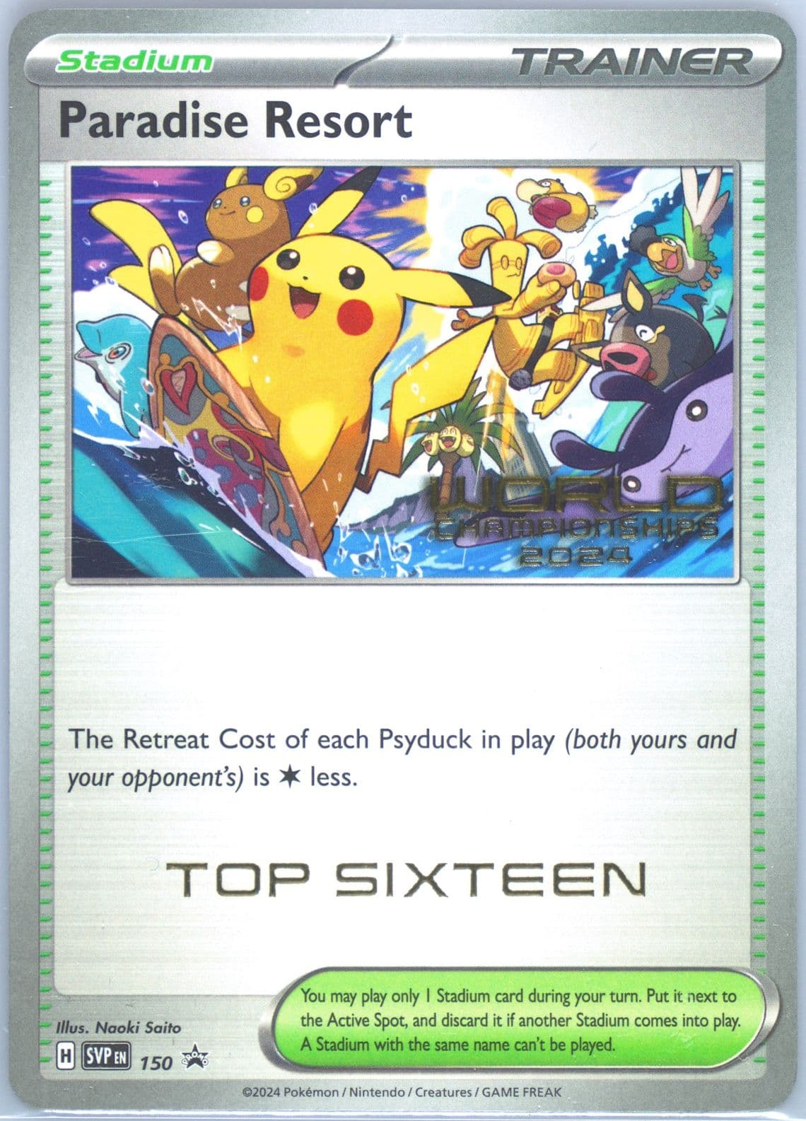 Paradise Resort World Championships 2024-Top Sixteen (150) 2024 Pokemon Svp EN-SV Black Star Promo