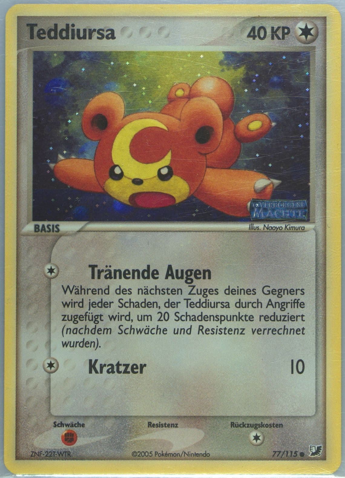 Teddiursa-Reverse Foil German (77) 2005 Pokemon EX Unseen Forces
