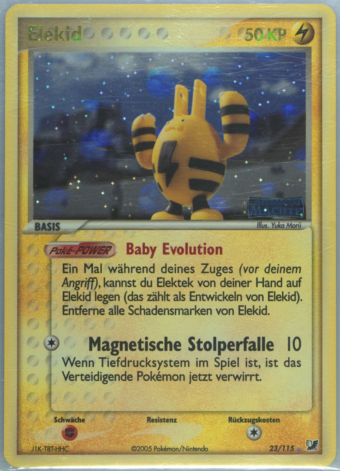 Elekid-Reverse Foil German (23) 2005 Pokemon EX Unseen Forces