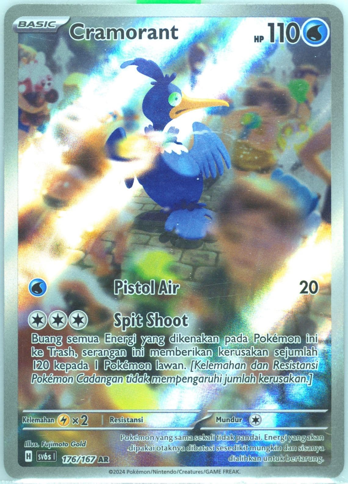 Cramorant Art Rare (176) 2024 Pokemon Indonesian Sv6s I-Transfiguration Mask