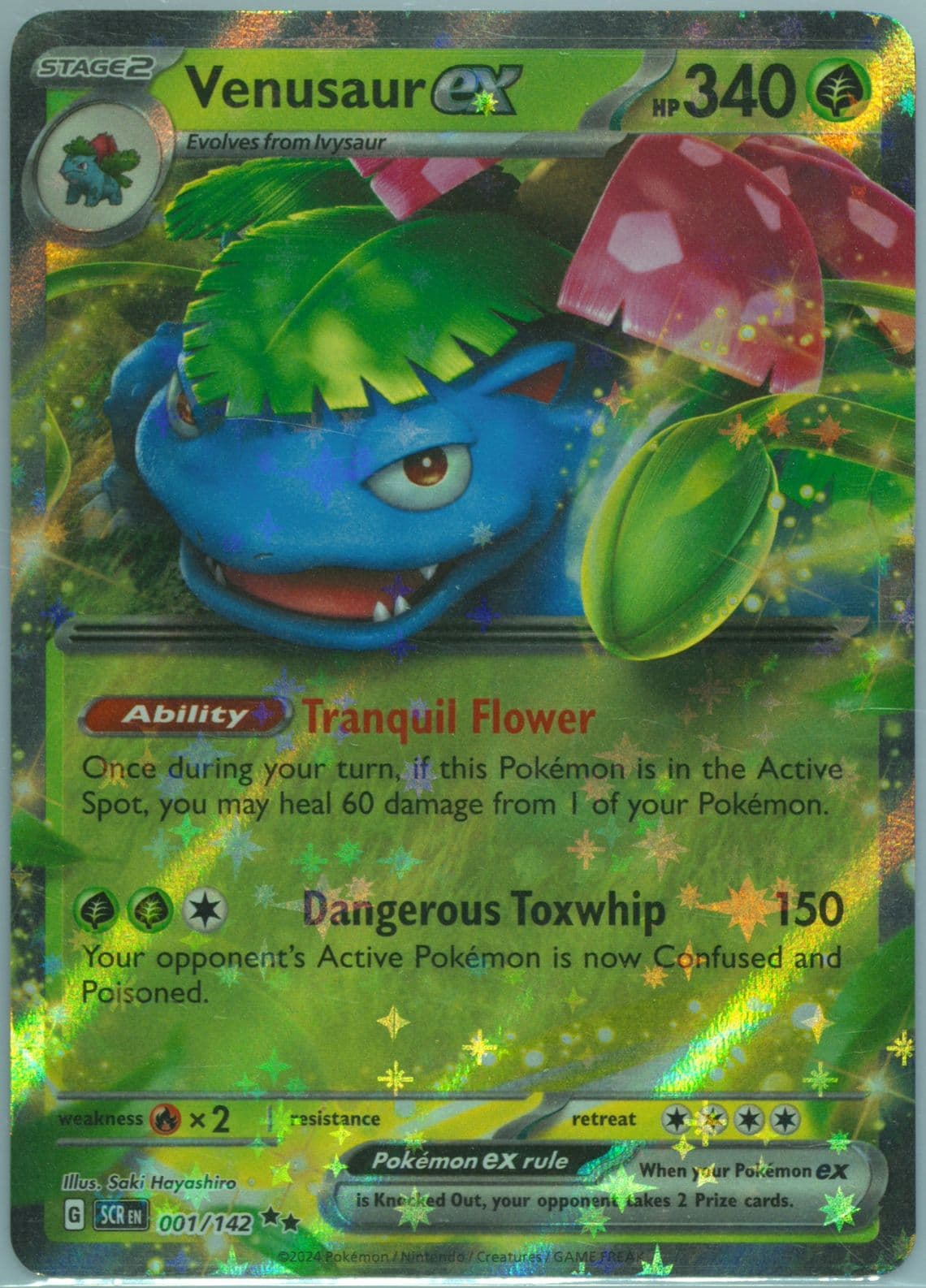 Venusaur EX (001) 2024 Pokemon Scr EN-Stellar Crown