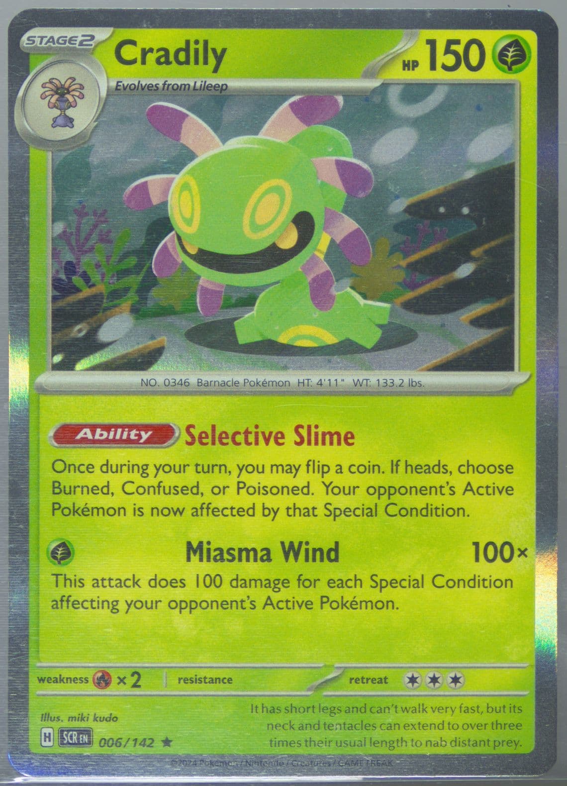 Cradily (006) 2024 Pokemon Scr EN-Stellar Crown