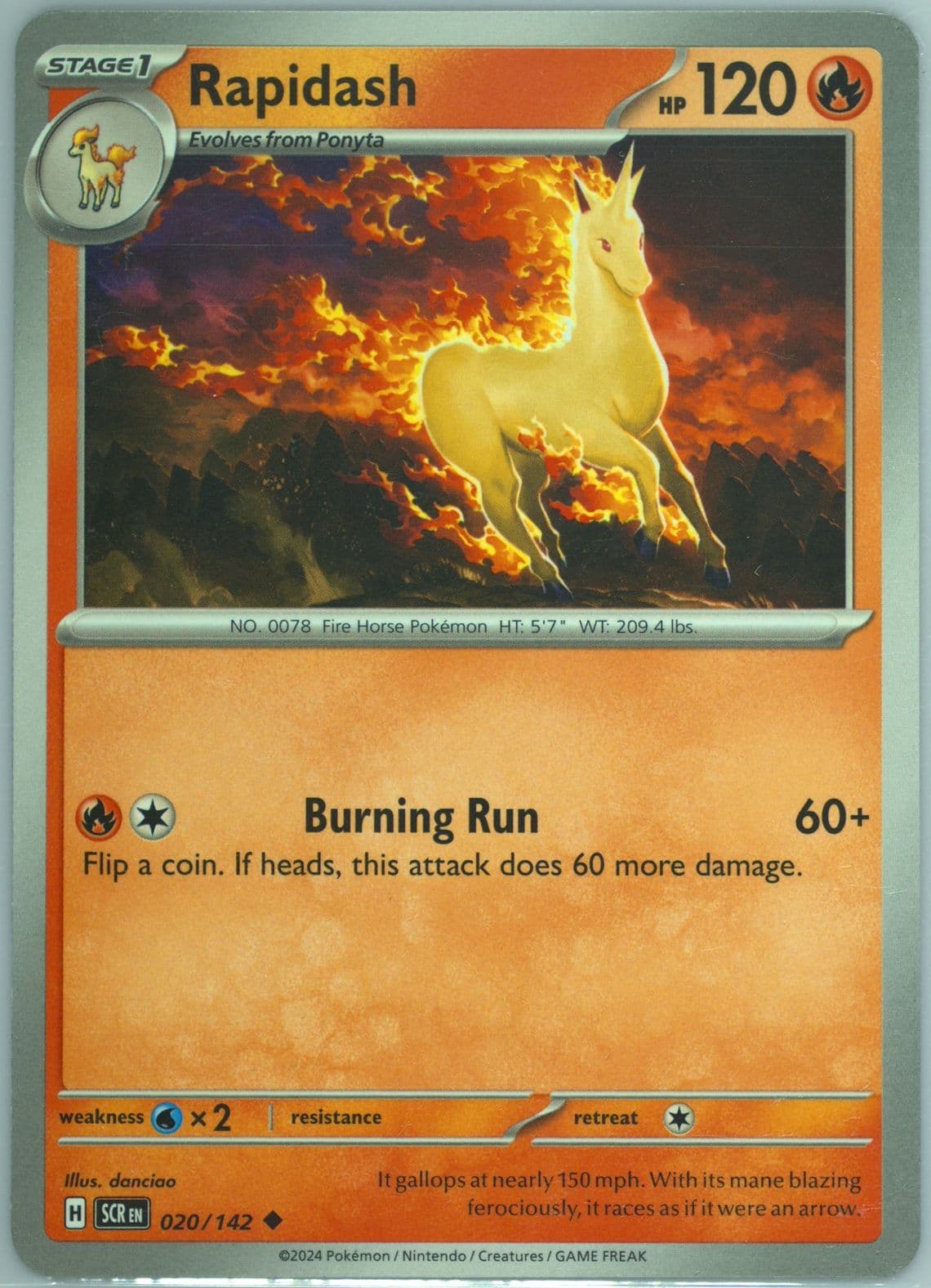 Rapidash (020) 2024 Pokemon Scr EN-Stellar Crown