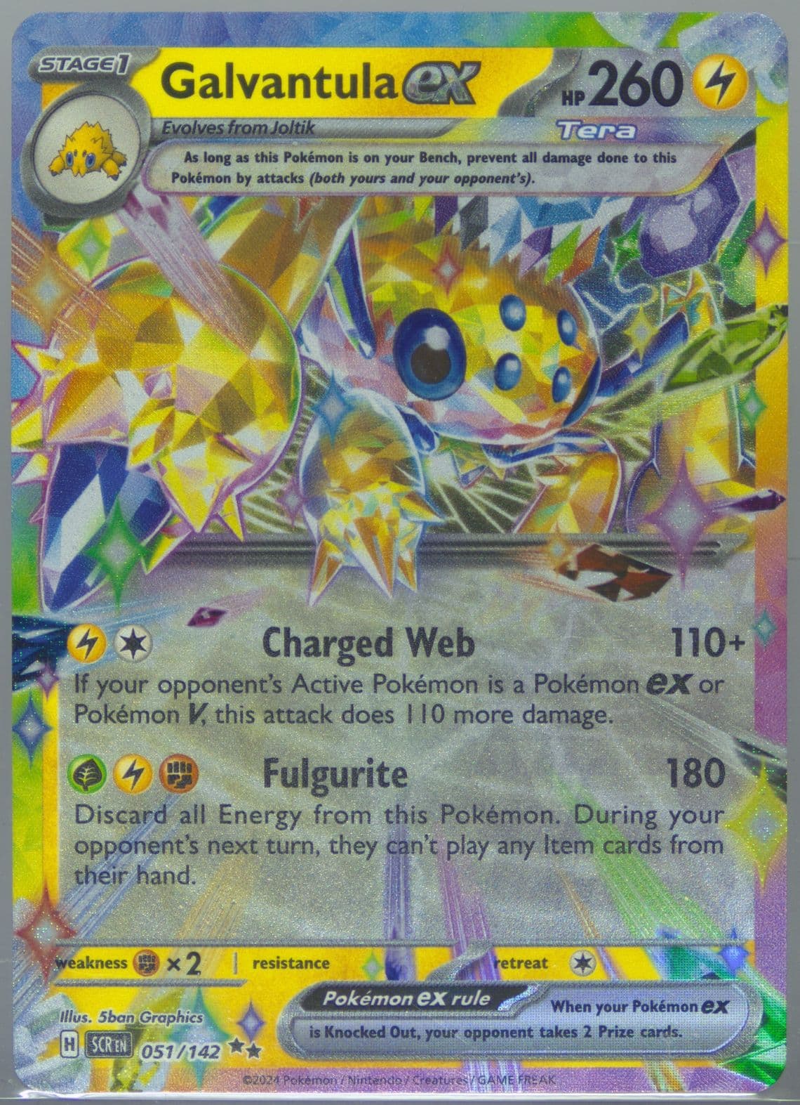 Galvantula EX (051) 2024 Pokemon Scr EN-Stellar Crown