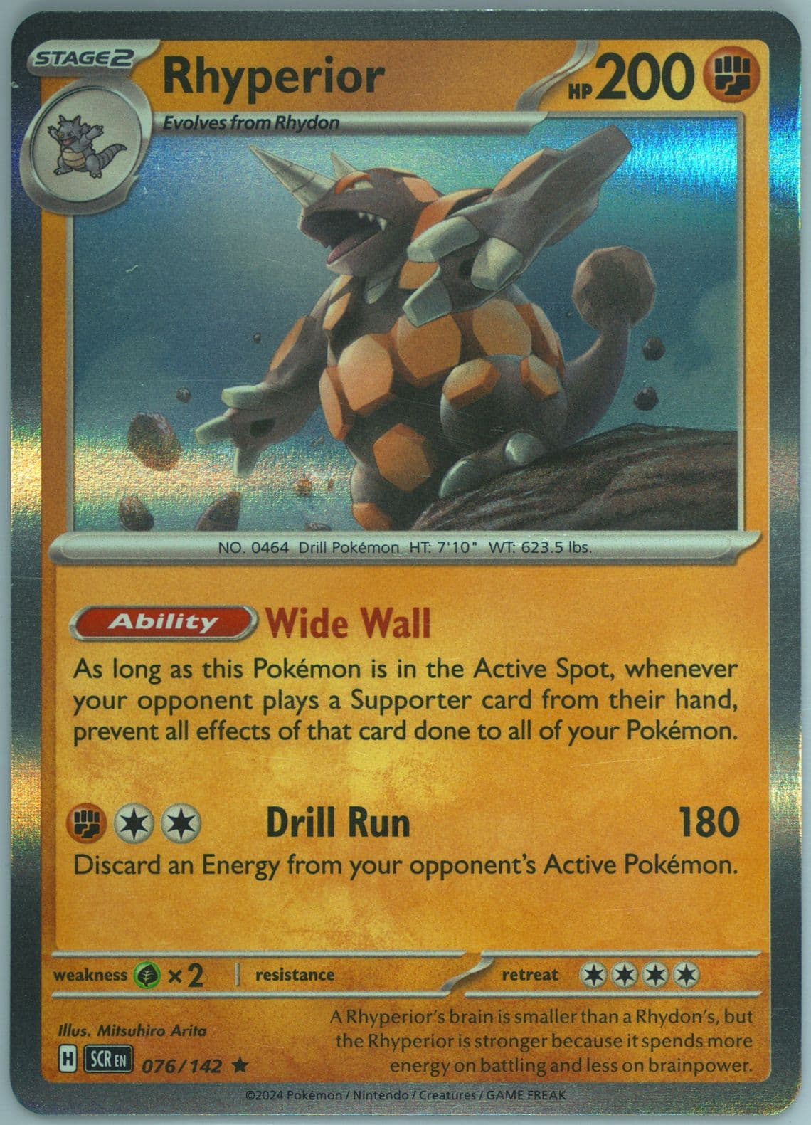 Rhyperior (076) 2024 Pokemon Scr EN-Stellar Crown