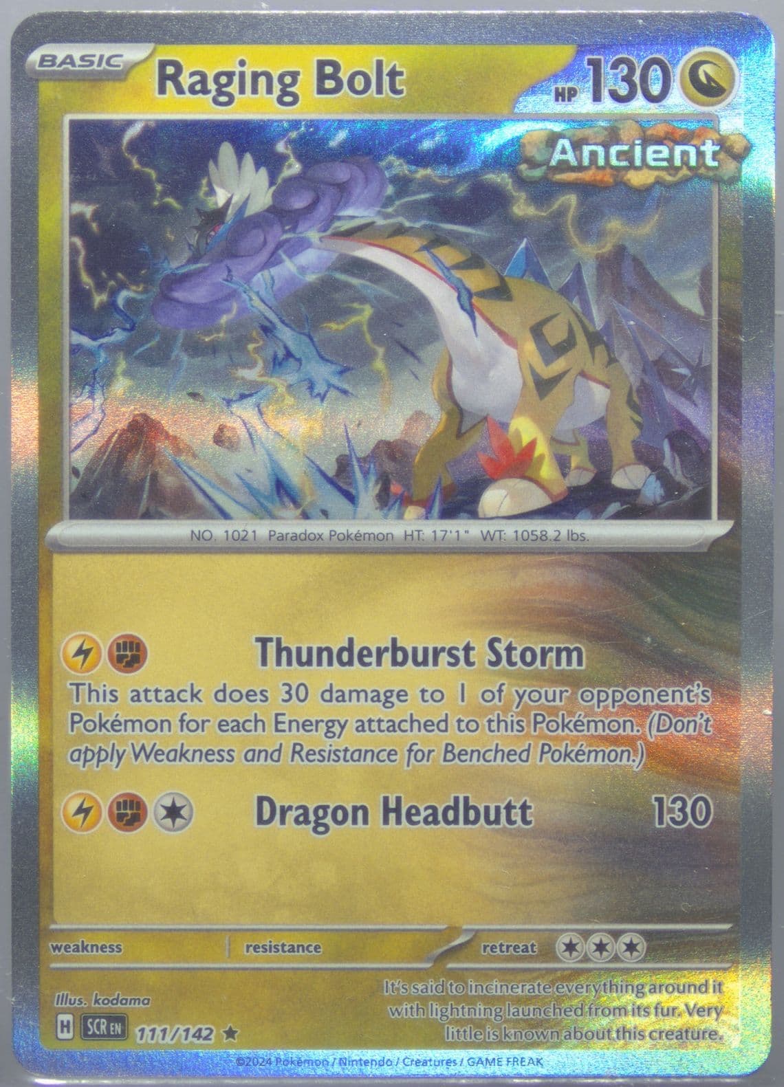 Raging Bolt (111) 2024 Pokemon Scr EN-Stellar Crown