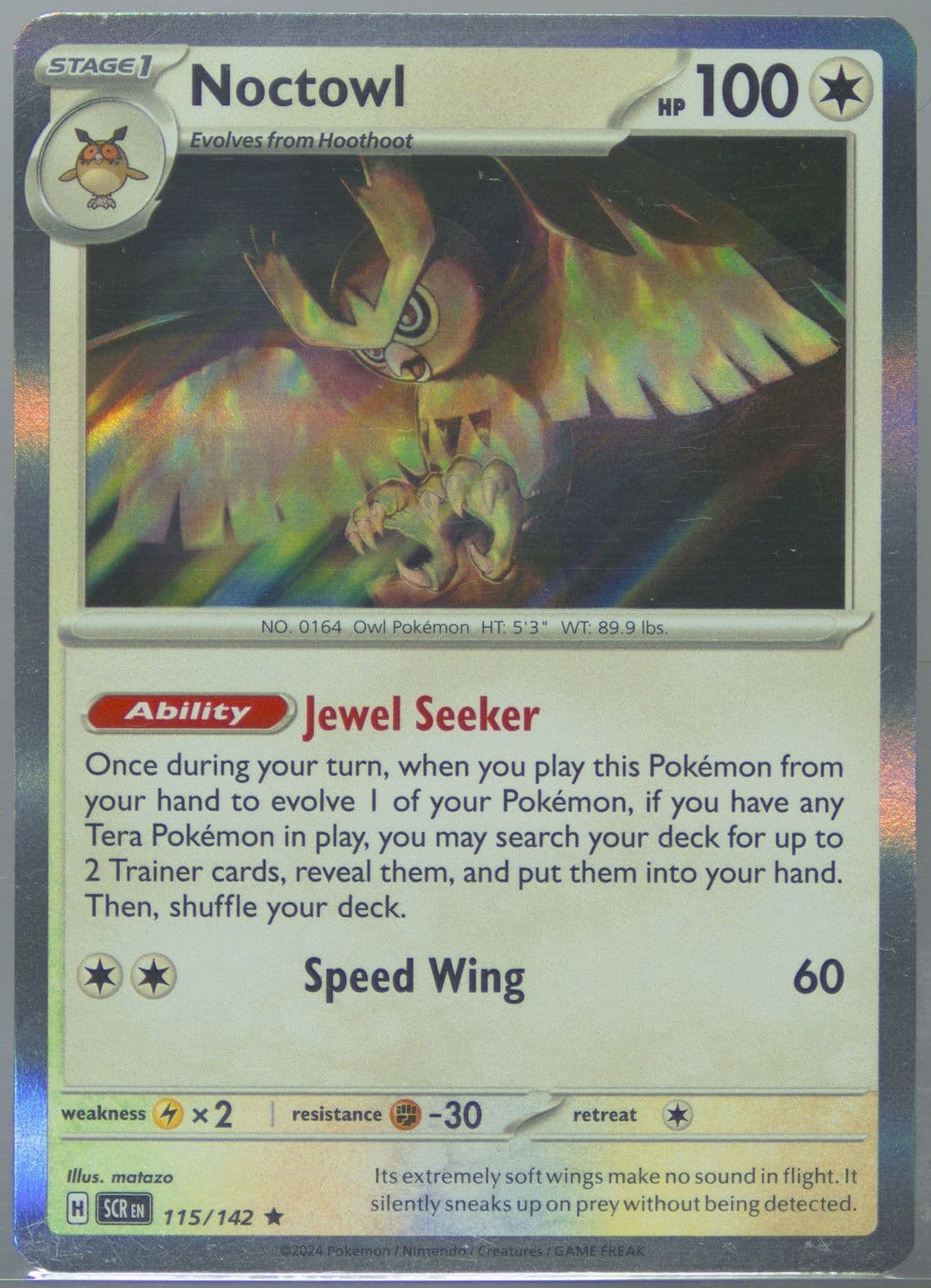 Noctowl (115) 2024 Pokemon Scr EN-Stellar Crown