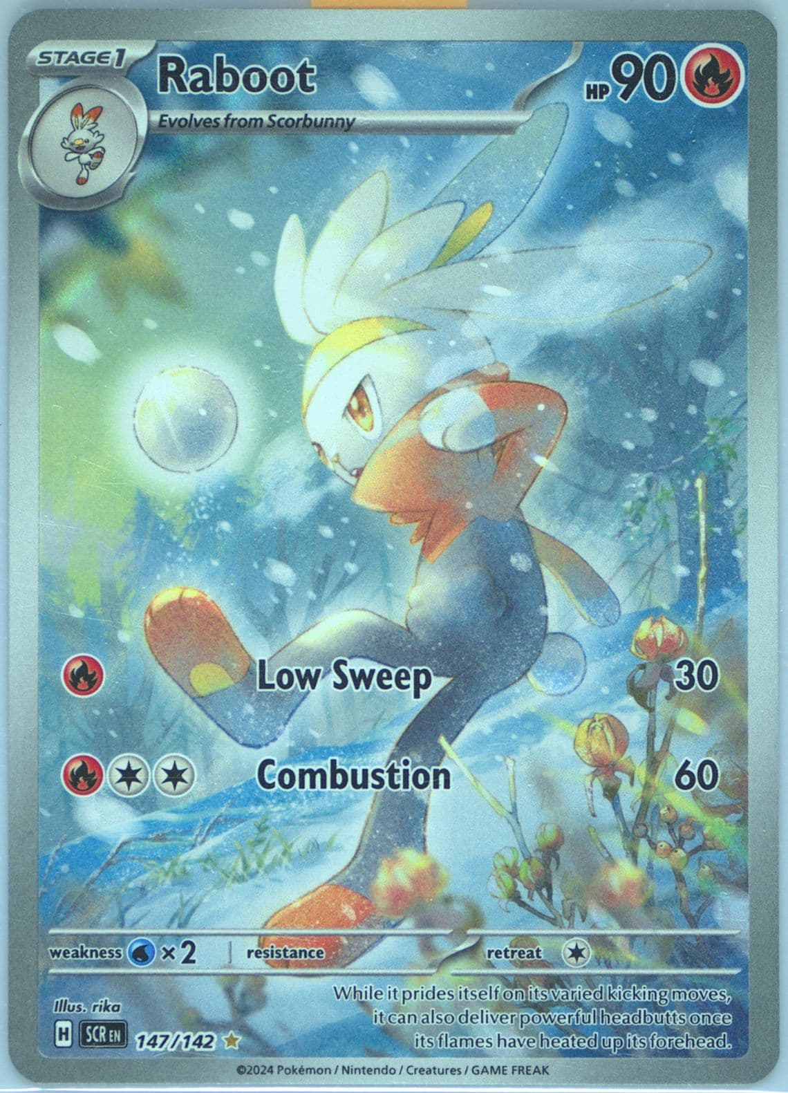 Raboot Illustration Rare (147) 2024 Pokemon Scr EN-Stellar Crown