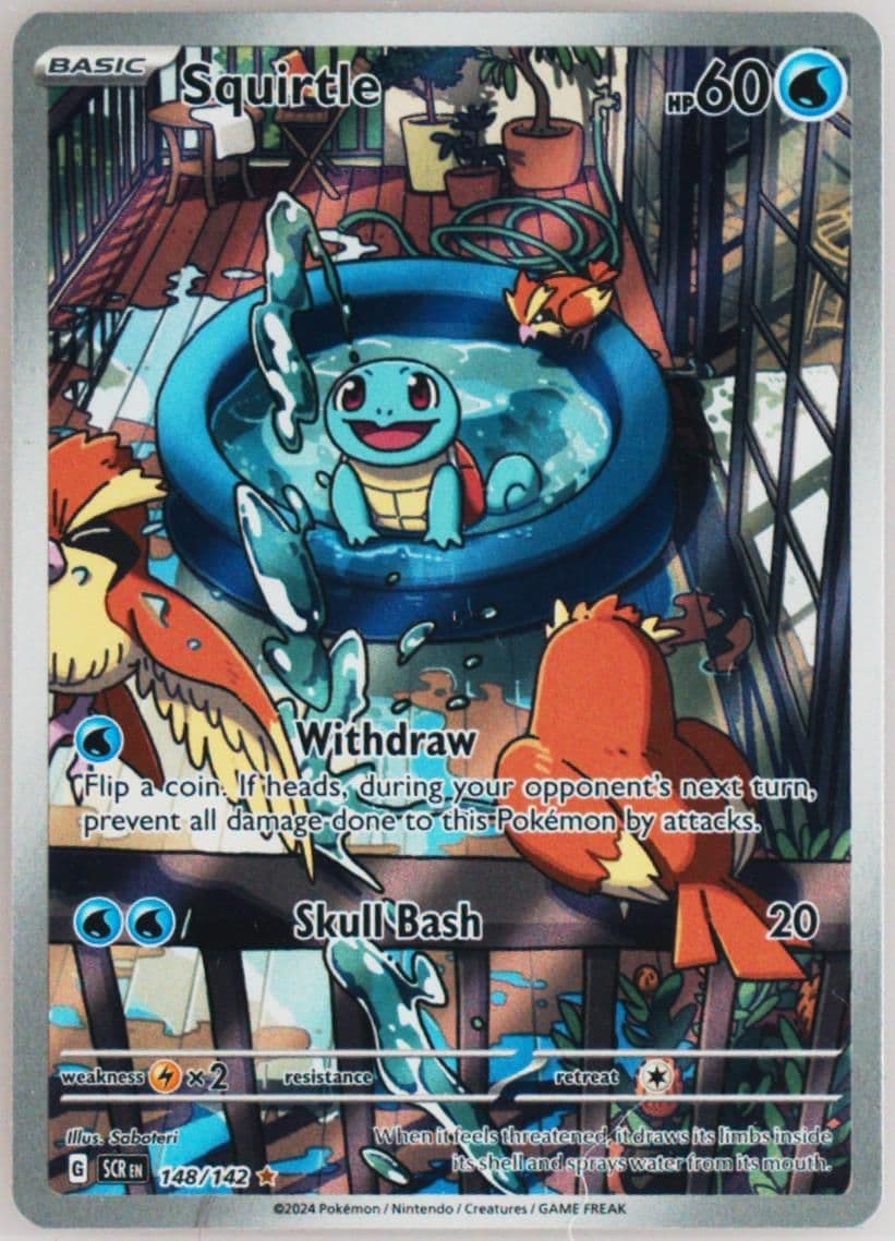 Squirtle Illustration Rare (148) 2024 Pokemon Scr EN-Stellar Crown