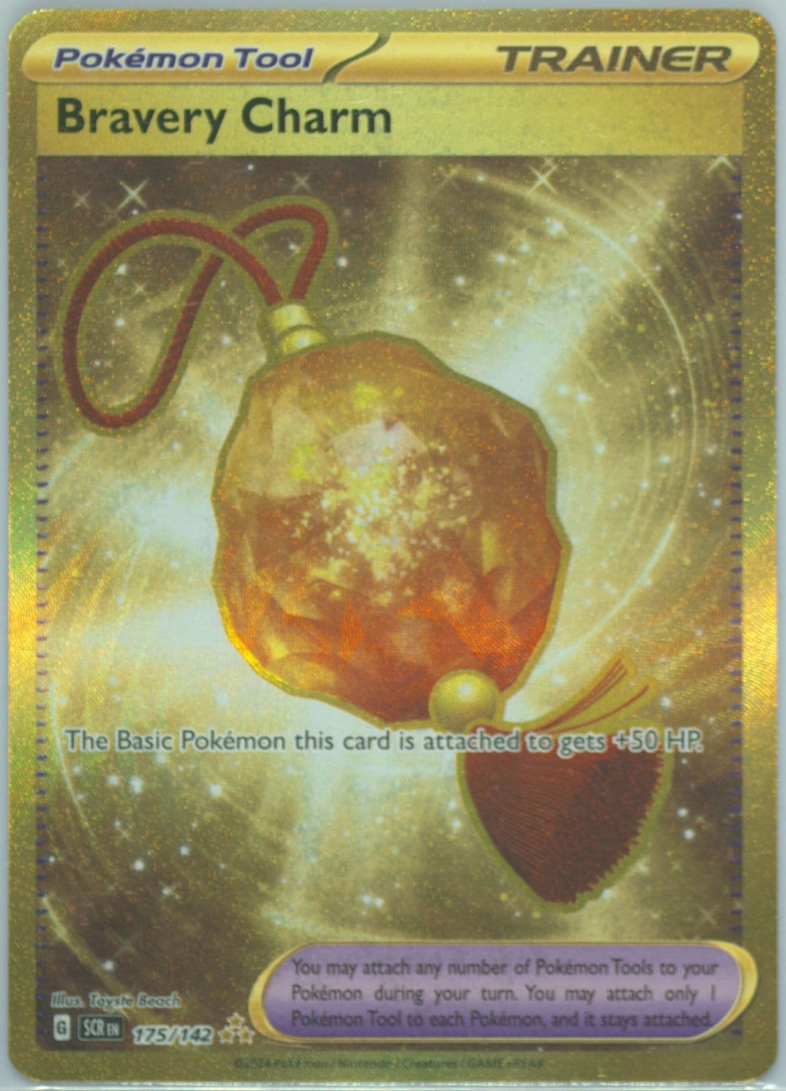 Bravery Charm Hyper Rare (175) 2024 Pokemon Scr EN-Stellar Crown