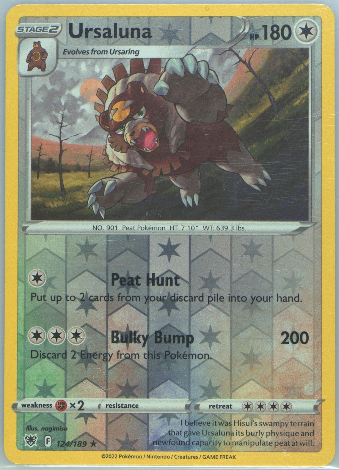 Ursaluna-Reverse Foil (124) 2022 Pokemon Sword & Shield Astral Radiance