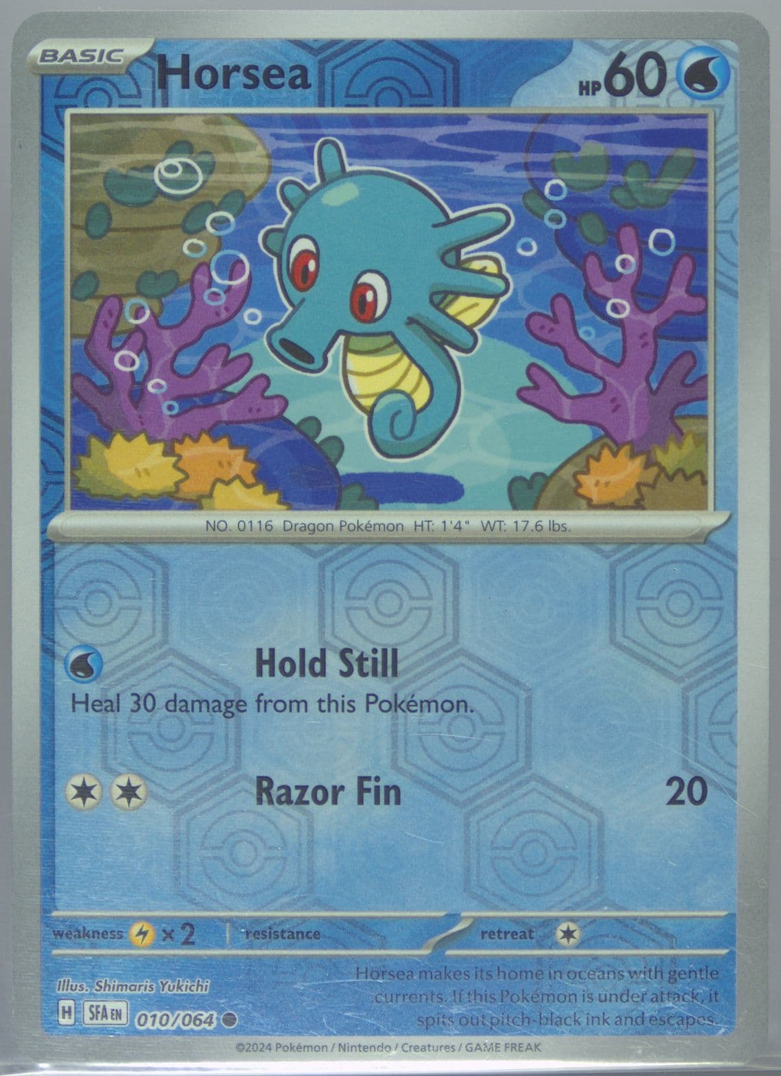 Horsea Reverse Holo (010) 2024 Pokemon Sfa EN-Shrouded Fable