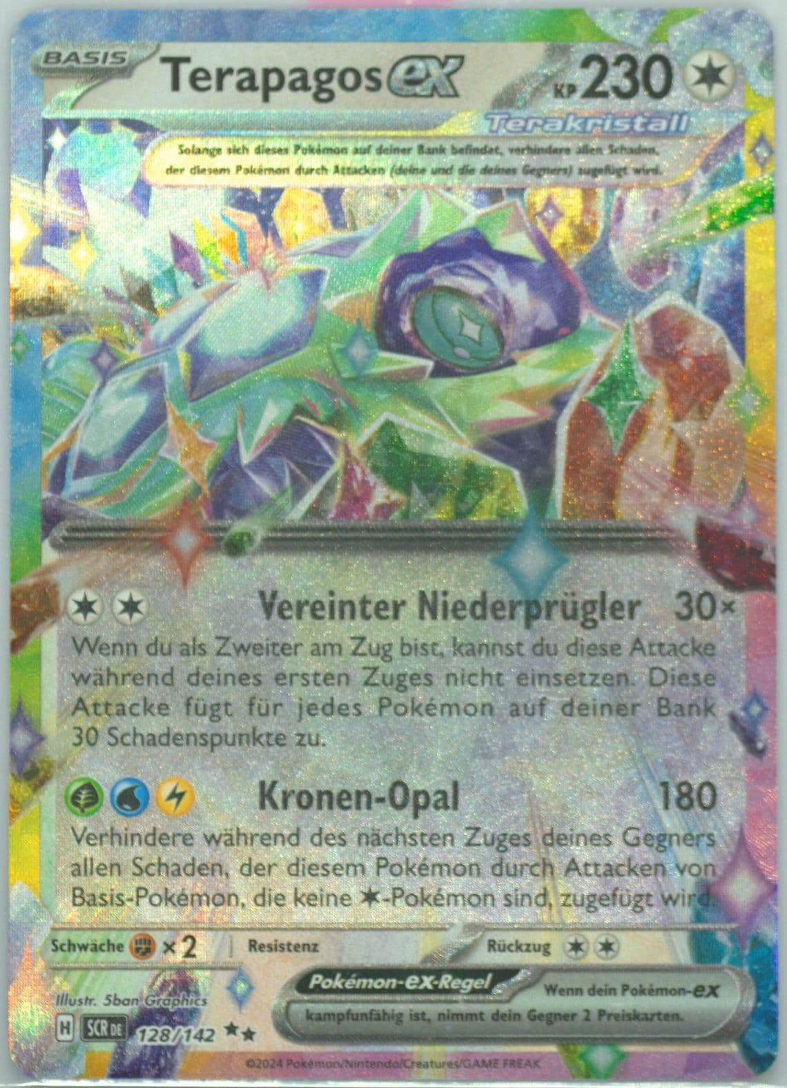 Terapagos EX (128) 2024 Pokemon German Scr de-Stellar Crown
