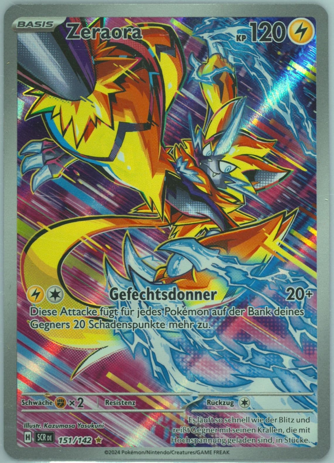 Zeraora Illustration Rare (151) 2024 Pokemon German Scr de-Stellar Crown