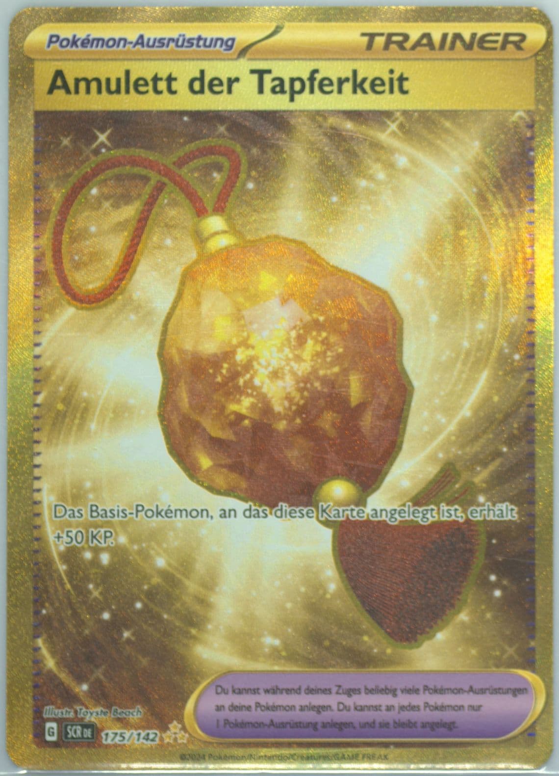 Bravery Charm Hyper Rare (175) 2024 Pokemon German Scr de-Stellar Crown