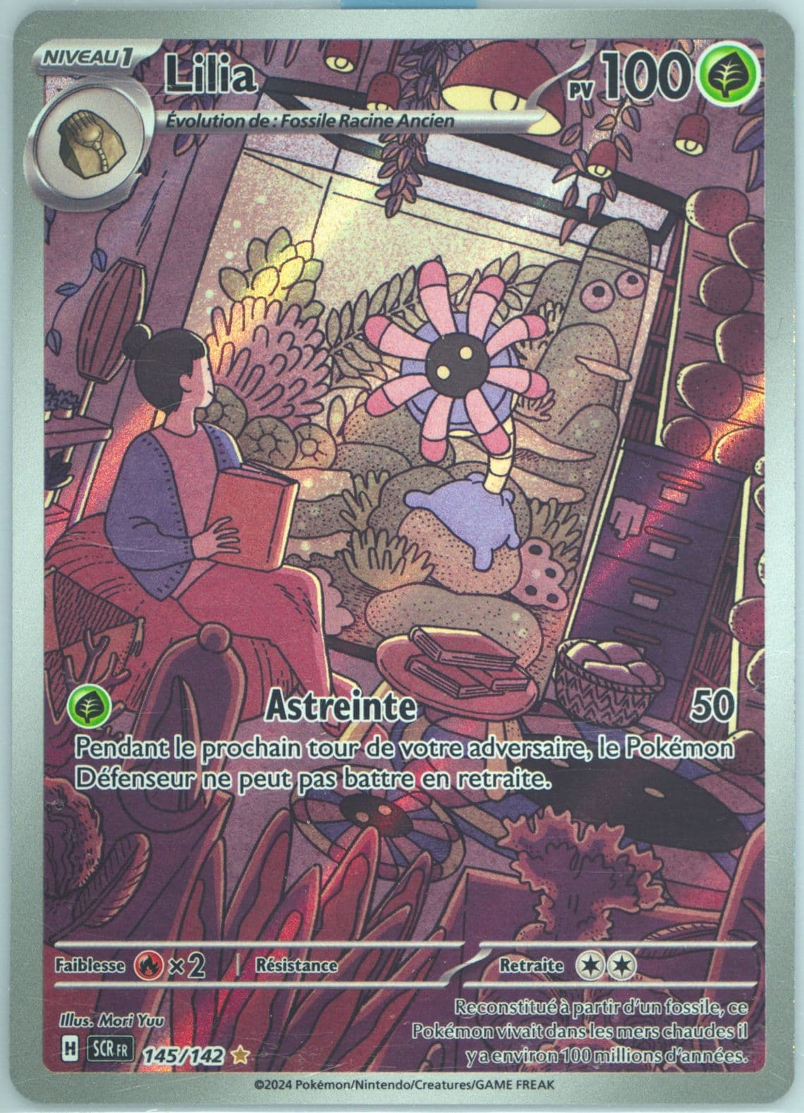 Lileep Illustration Rare (145) 2024 Pokemon French Scr FR-Stellar Crown