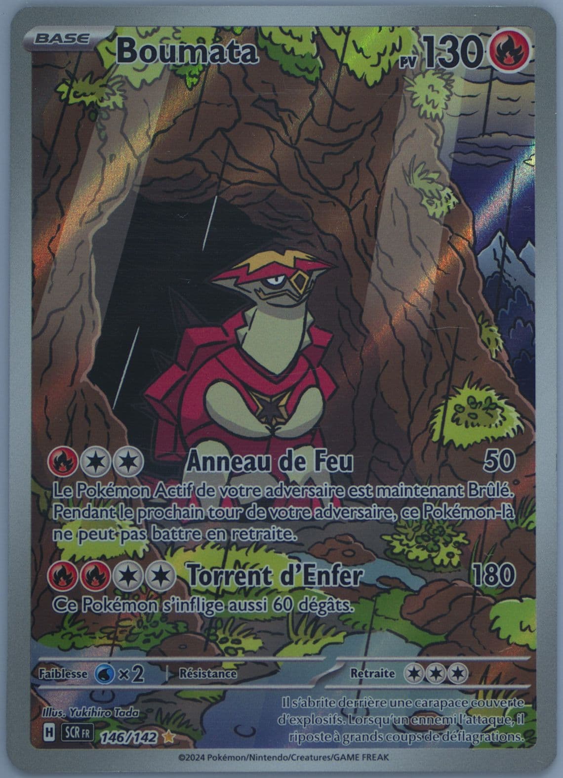 Turtonator Illustration Rare (146) 2024 Pokemon French Scr FR-Stellar Crown