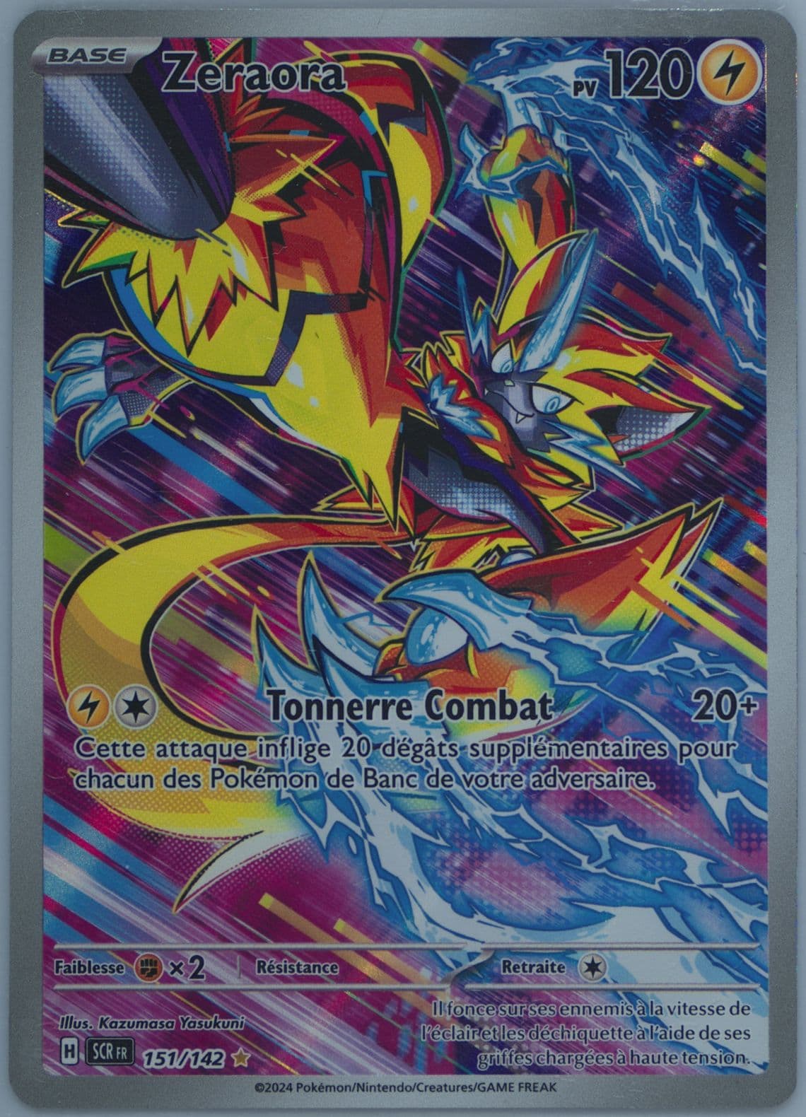 Zeraora Illustration Rare (151) 2024 Pokemon French Scr FR-Stellar Crown
