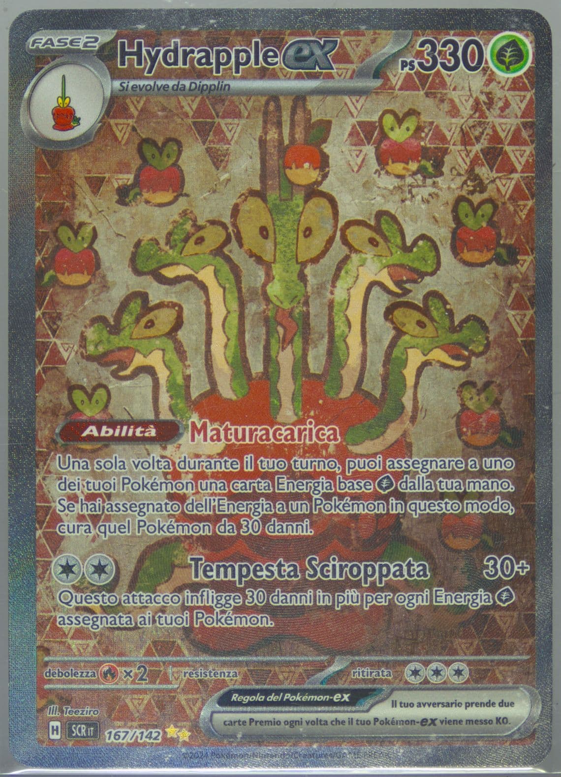 Hydrapple EX Special Illustration Rare (167) 2024 Pokemon Italian Scr It-Stellar Crown