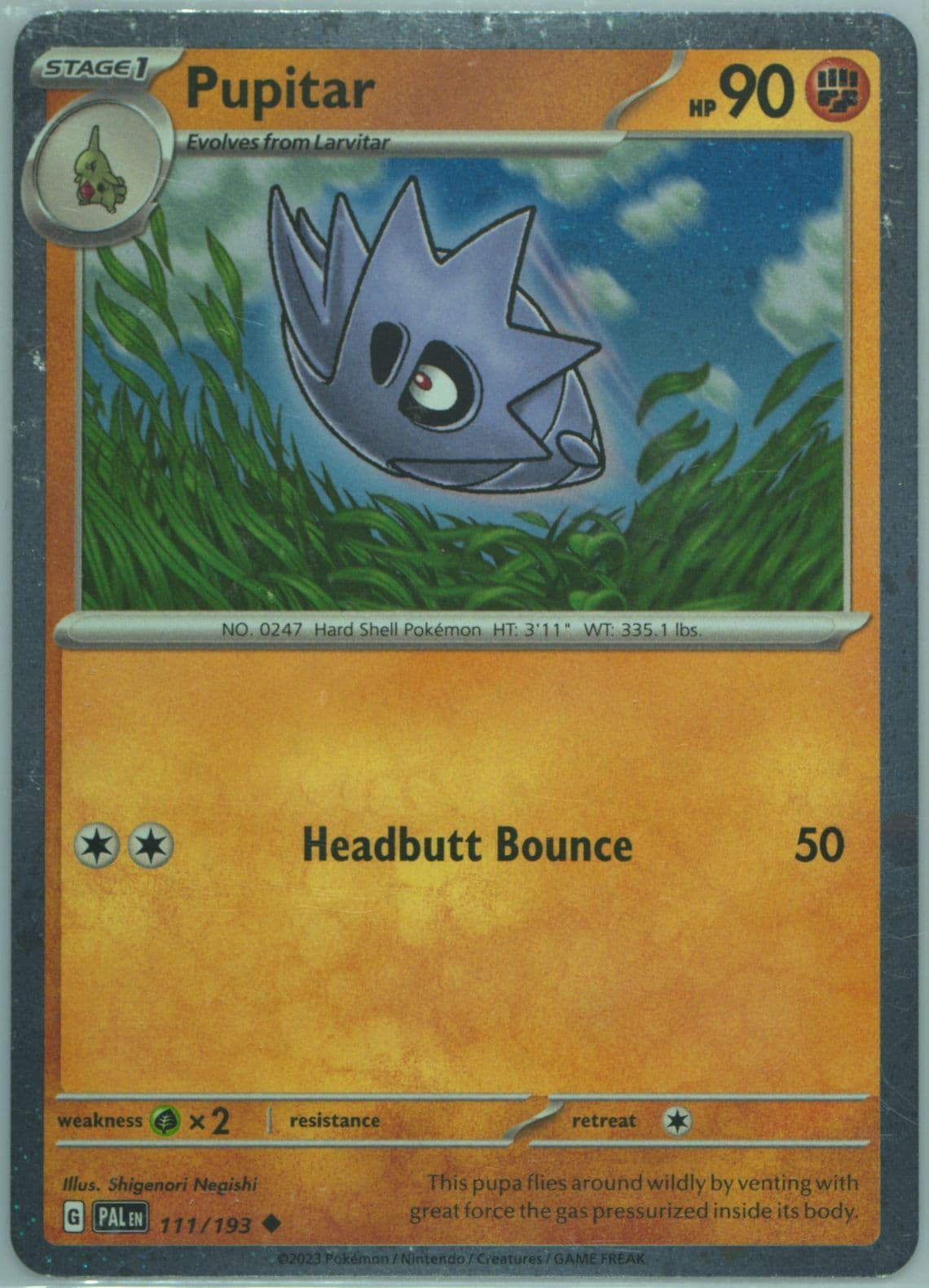 Pupitar Triple Whammy Tin (111) 2023 Pokemon Pal EN-Paldea Evolved