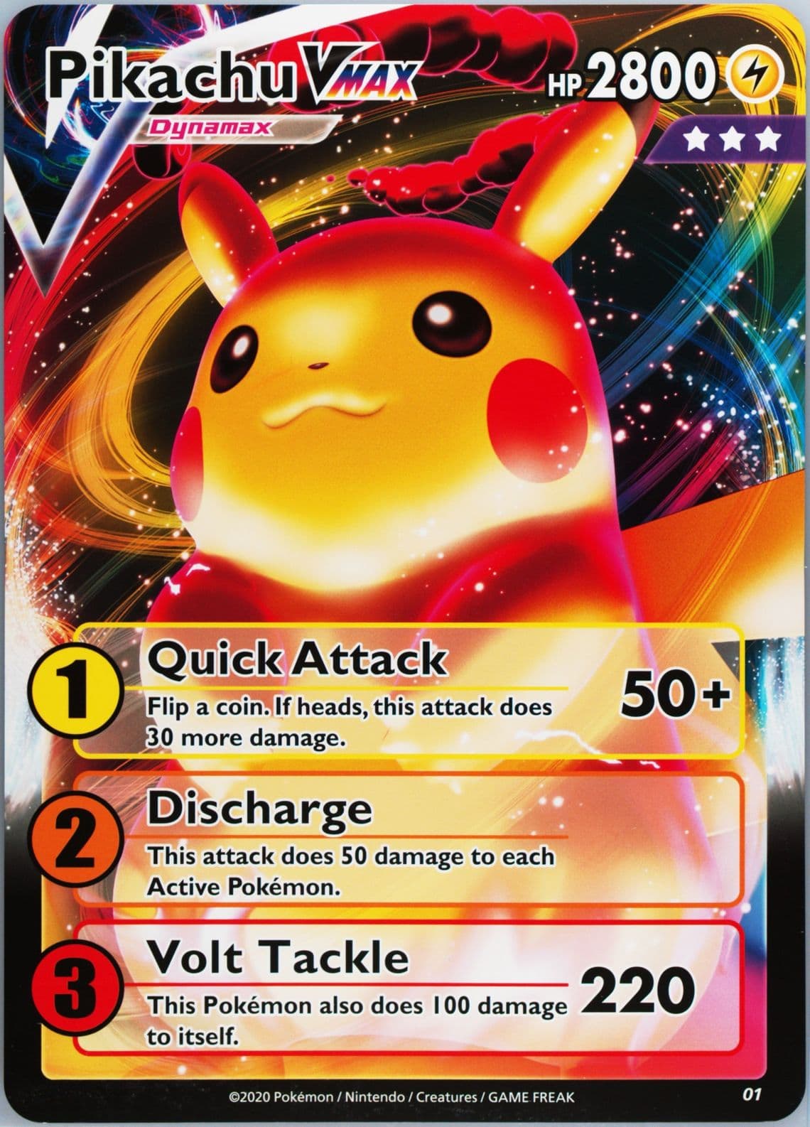 Pikachu Vmax Level 3 (01) 2020 Pokemon Raid Battle