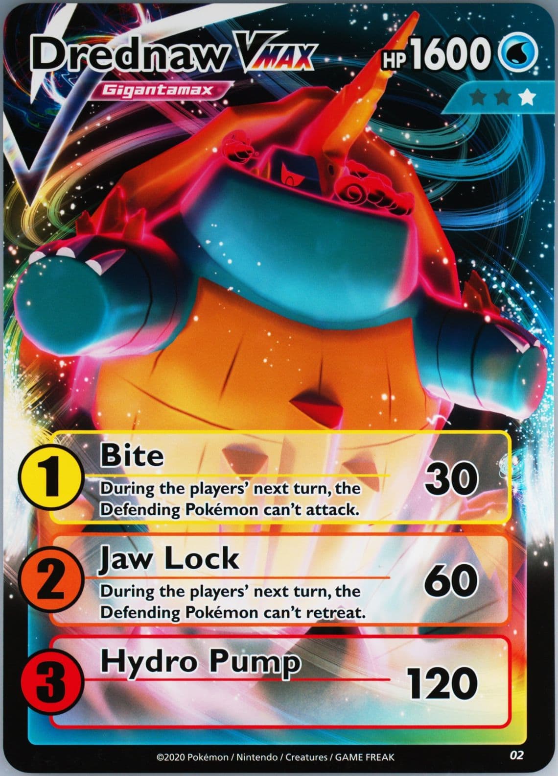 Drednaw Vmax Level 1 (02) 2020 Pokemon Raid Battle