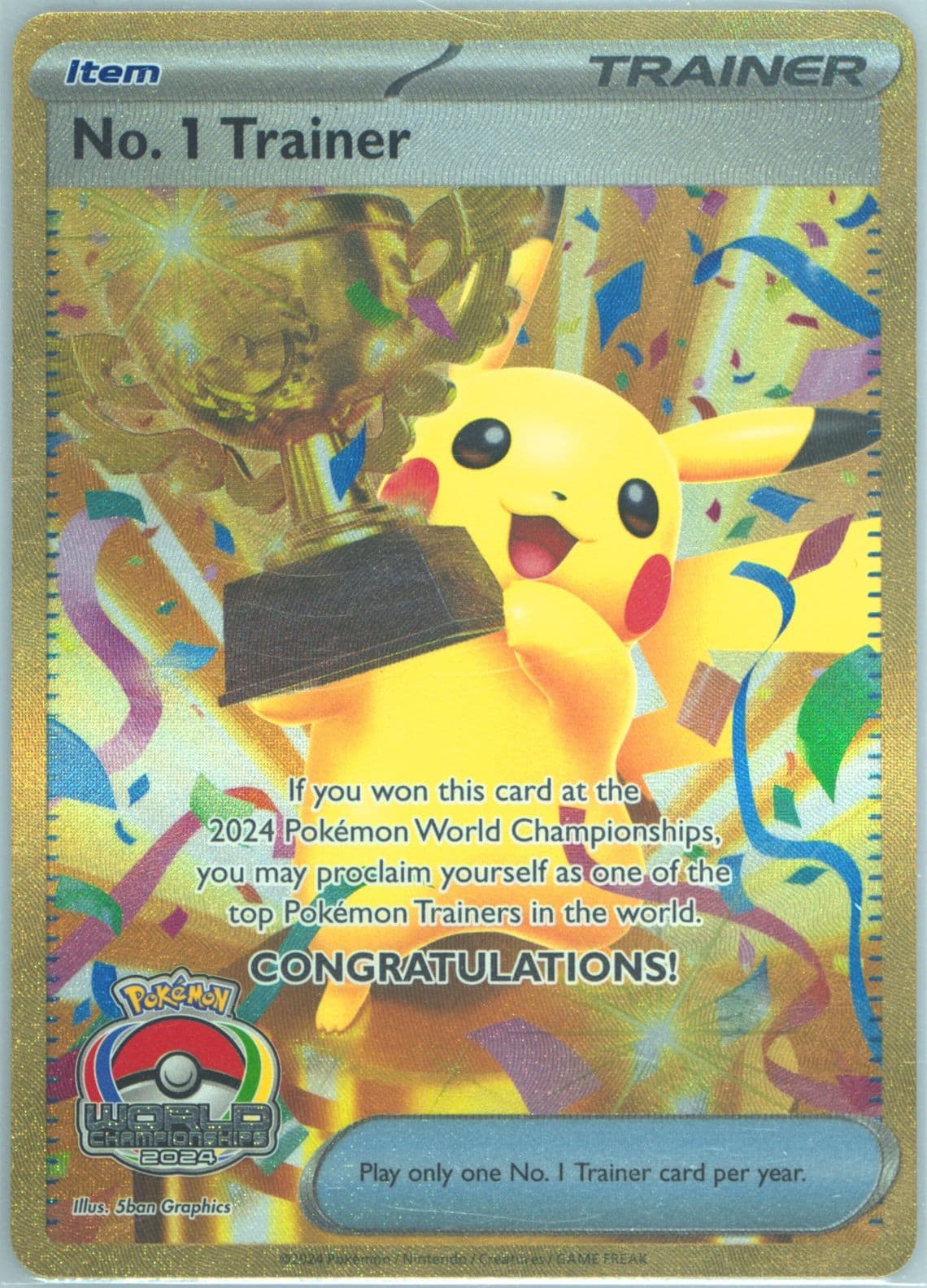 No. 1 Trainer 2024 Pokemon World Championships Promo