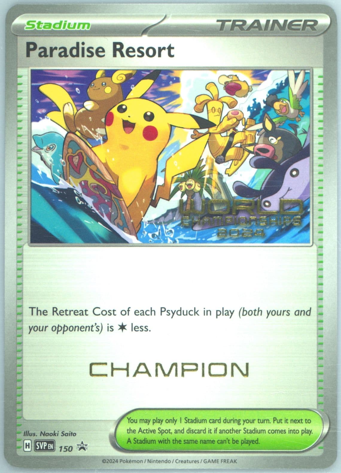 Paradise Resort World Championships 2024-Champion (150) 2024 Pokemon Svp EN-SV Black Star Promo