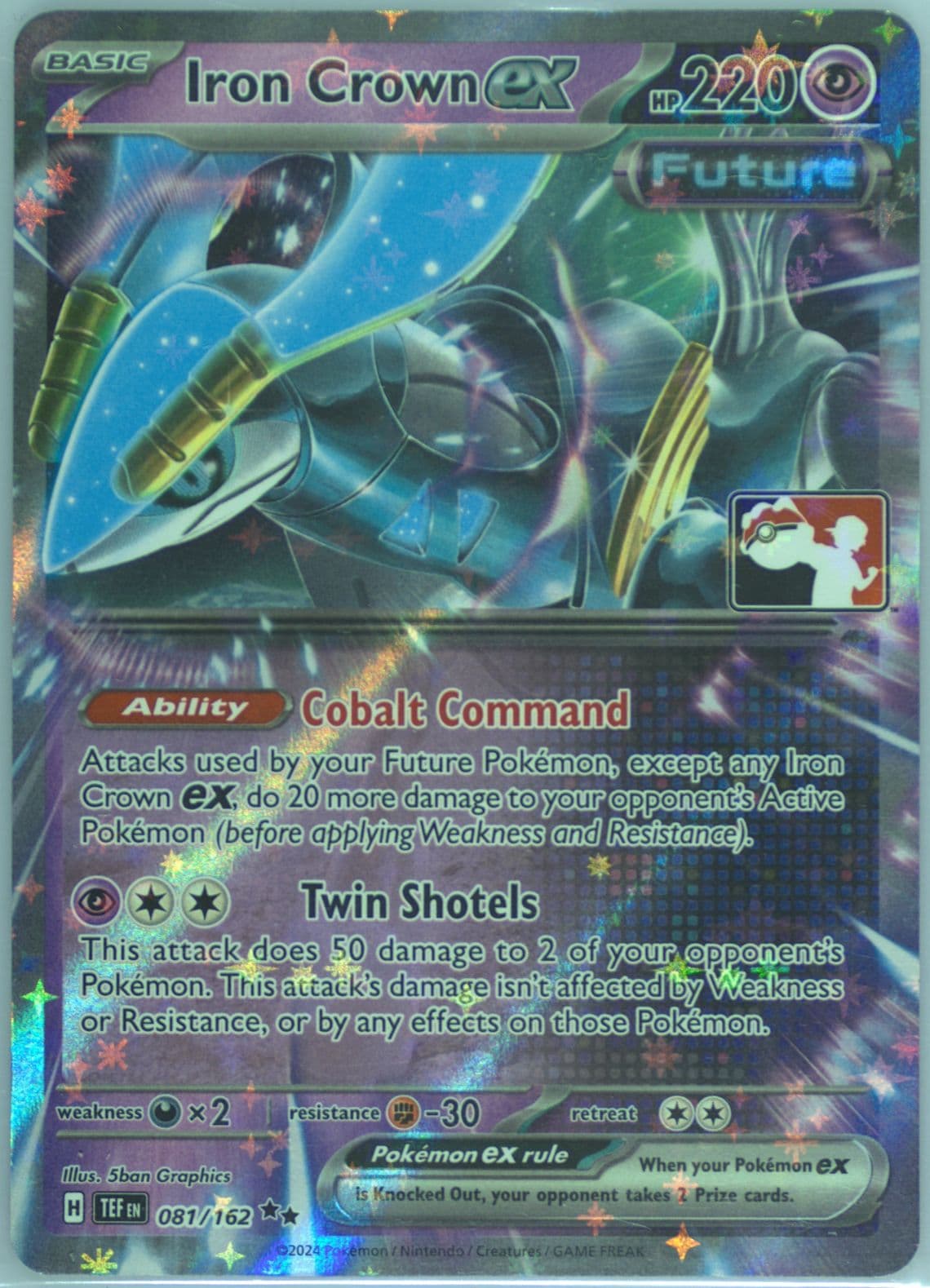 Iron Crown EX (081) 2024 Pokemon Play! Pokemon Prize Pack: Series 5