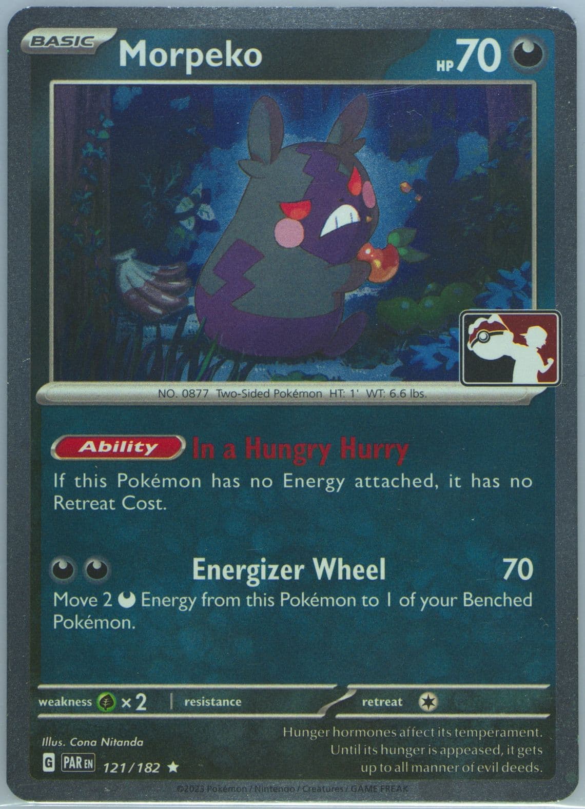 Morpeko Holo (121) 2024 Pokemon Play! Pokemon Prize Pack: Series 5