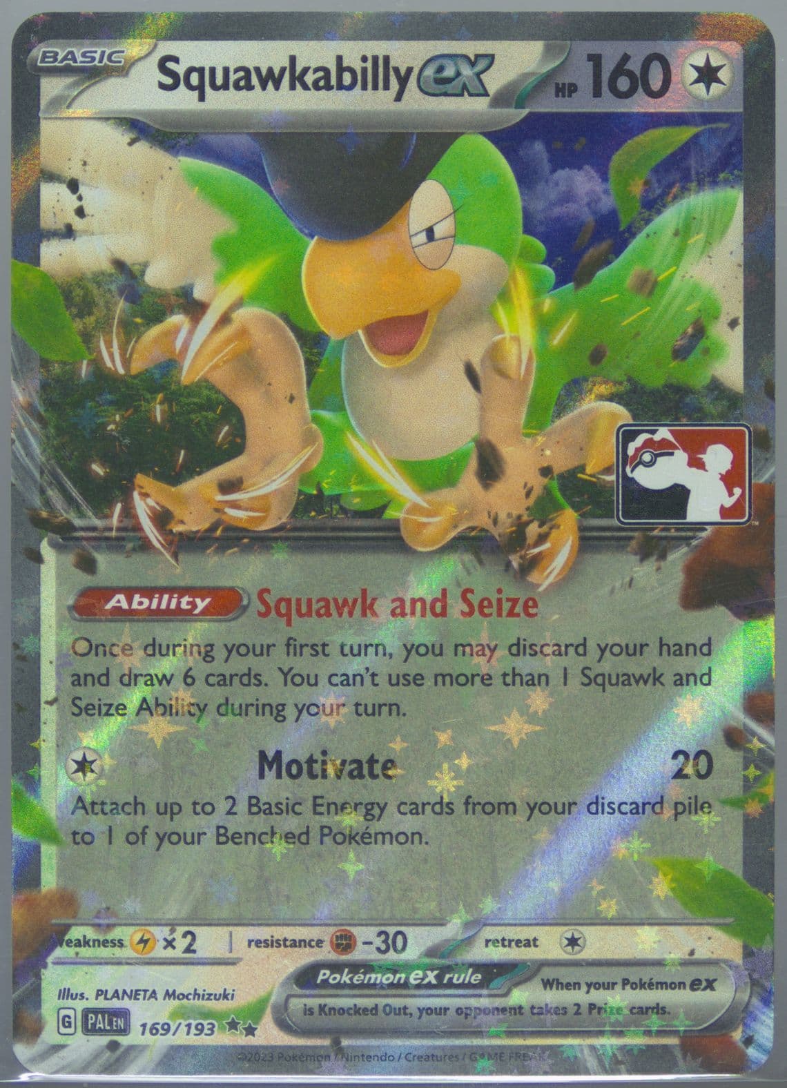 Squawkabilly EX (169) 2024 Pokemon Play! Pokemon Prize Pack