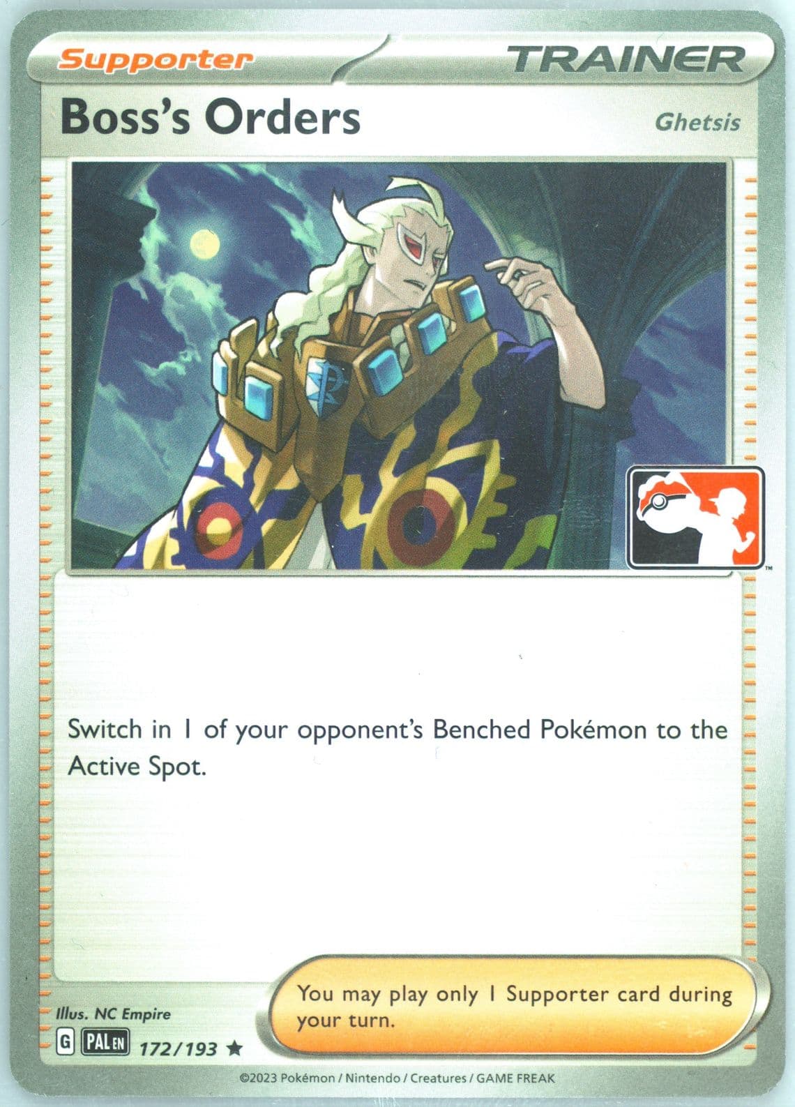 Boss's Orders (172) 2024 Pokemon Play! Pokemon Prize Pack