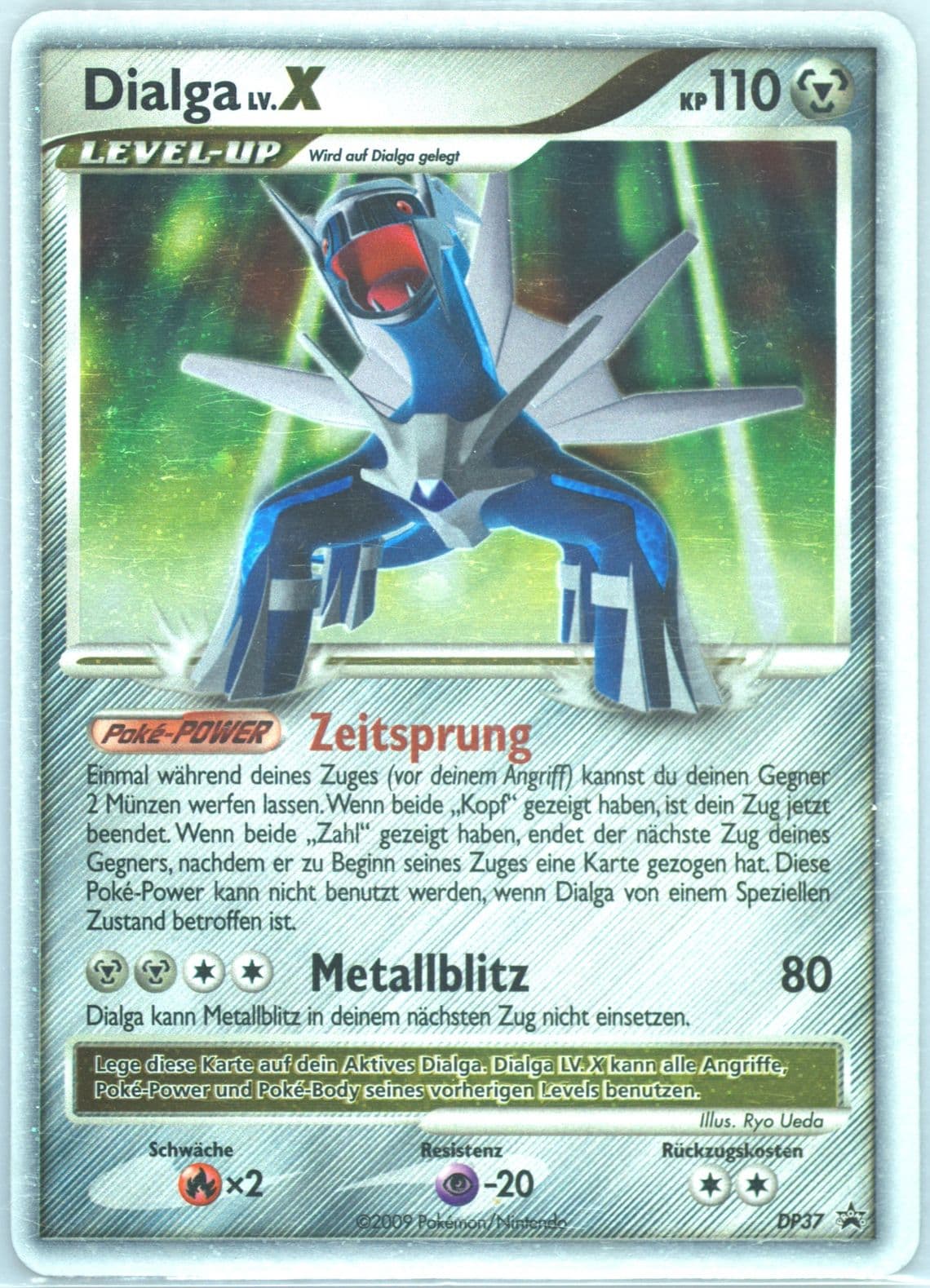 Dialga LV.X-Holo Spring Tin-German (DP37) 2009 Pokemon Diamond & Pearl Black Star Promo