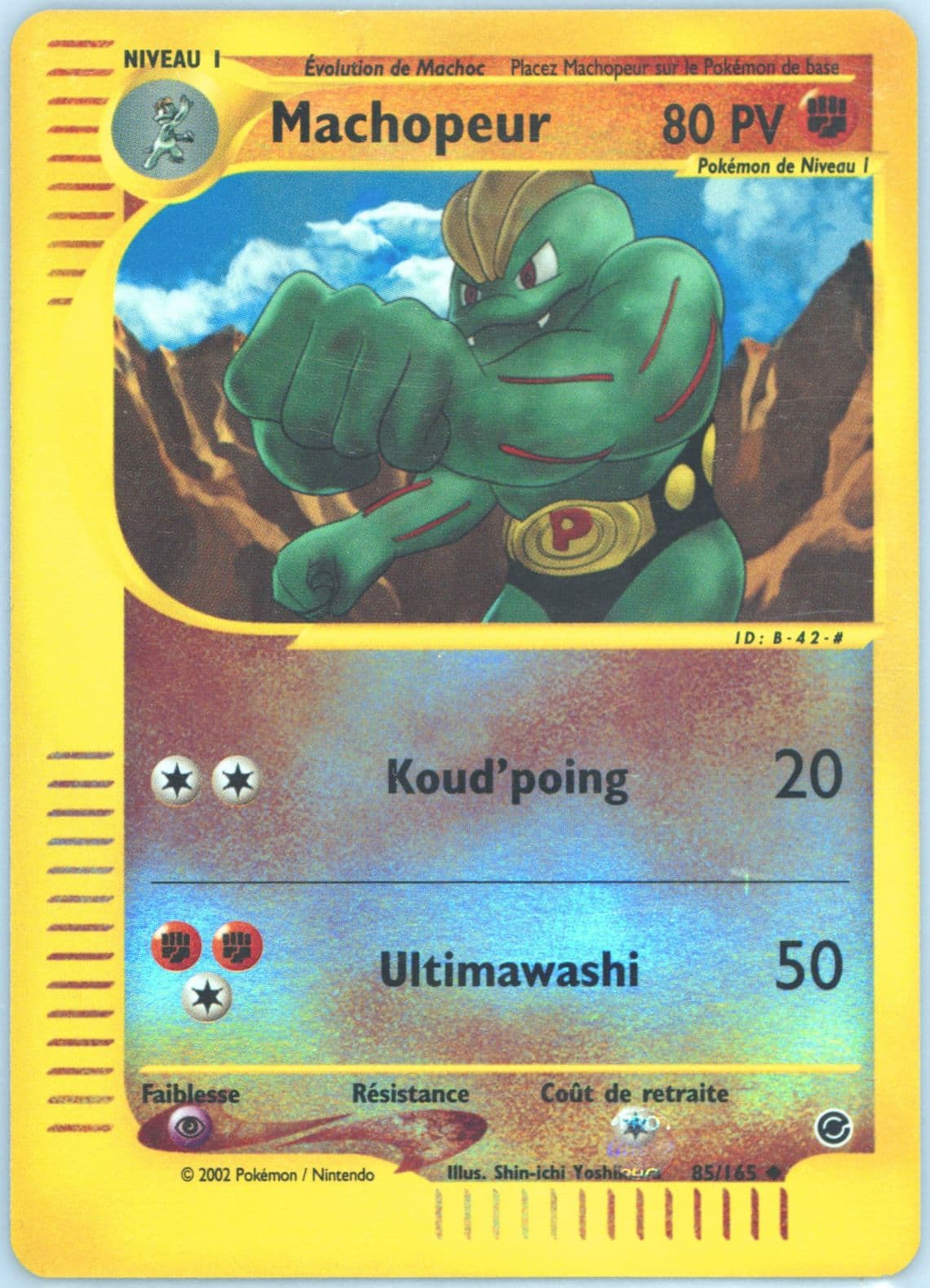 Machopeur-Reverse Foil (85) 2003 Pokemon French Expedition