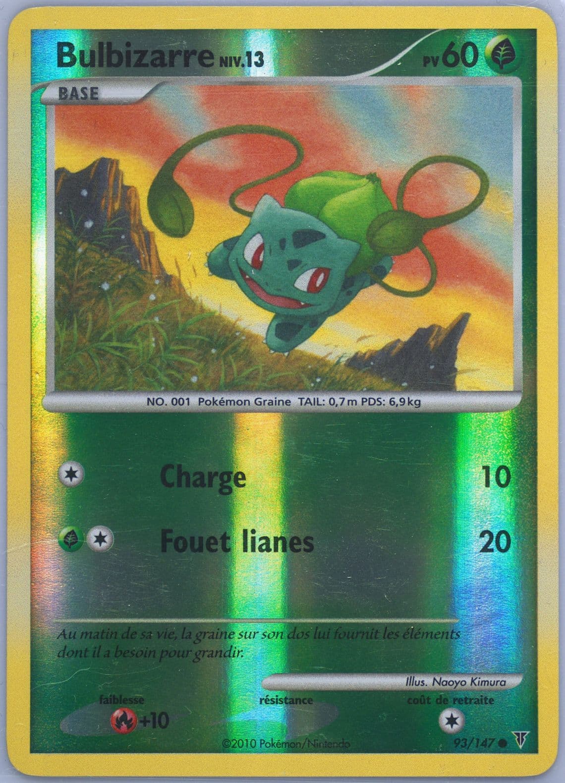 Bulbizarre-Reverse Foil (93) 2010 Pokemon French Platinum Supreme Victors