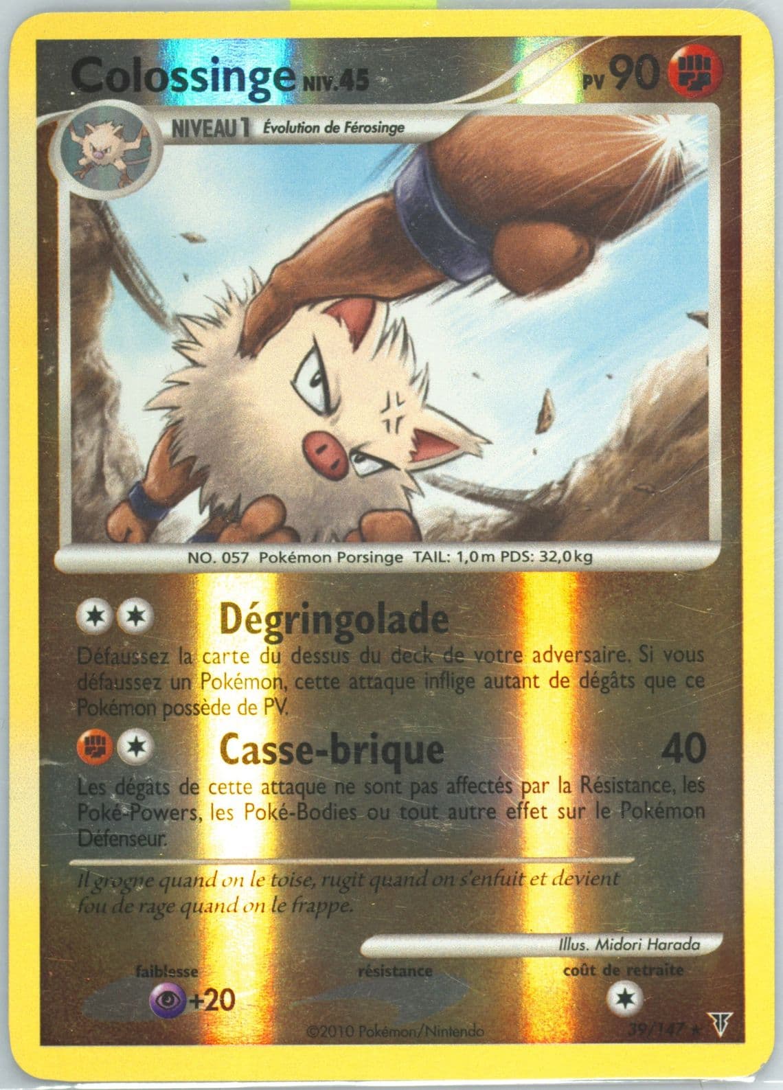 Colossinge-Reverse Foil (39) 2010 Pokemon French Platinum Supreme Victors