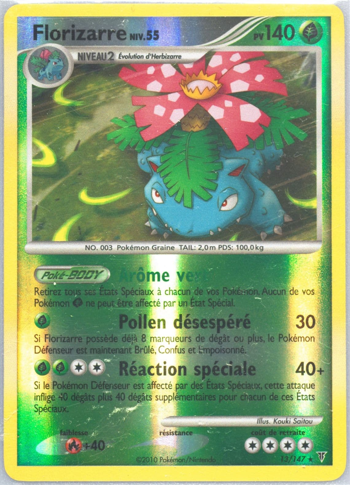 Florizarre-Reverse Foil (13) 2010 Pokemon French Platinum Supreme Victors