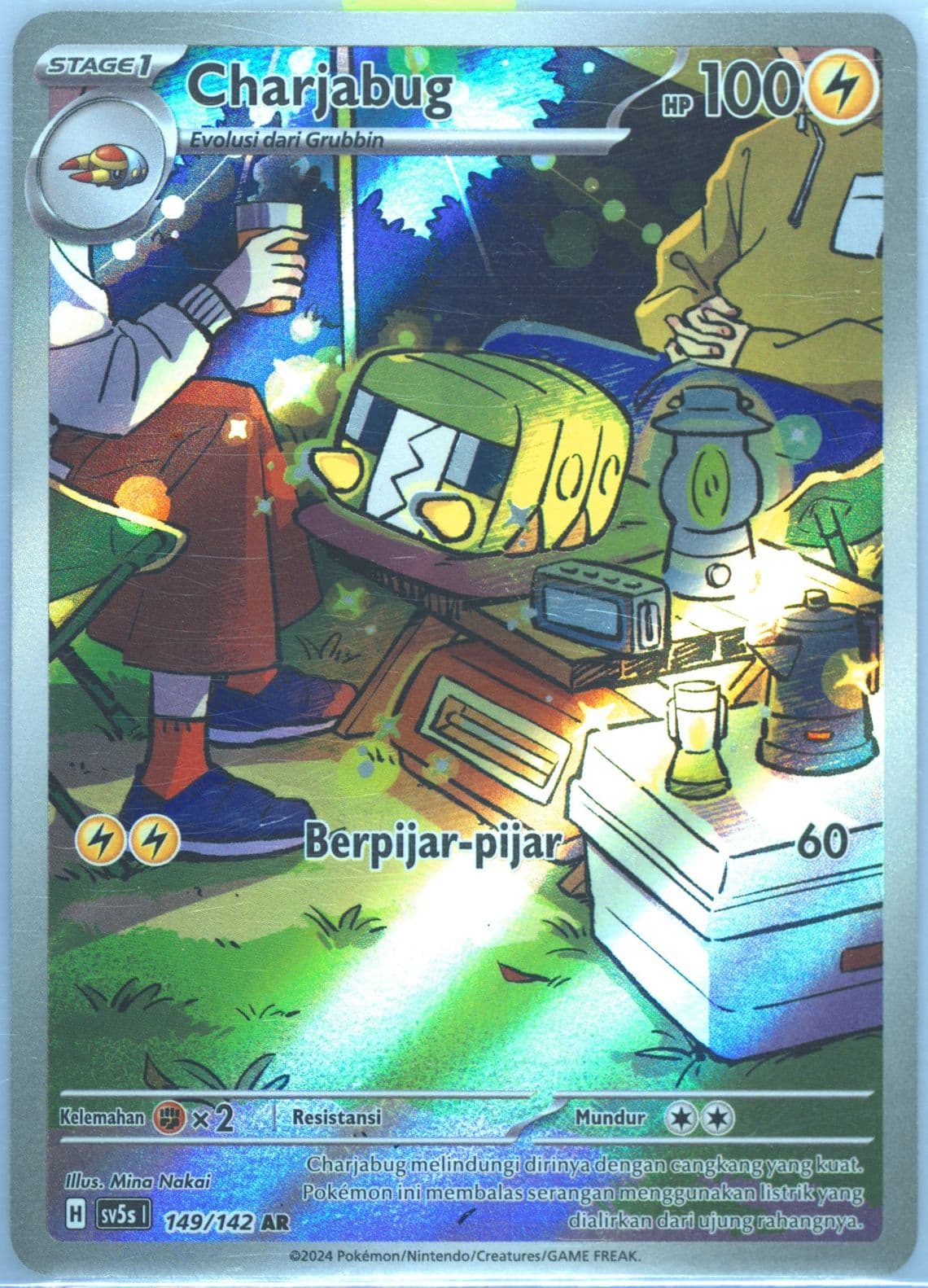 Charjabug Art Rare (149) 2024 Pokemon Indonesian Sv5s I-Ace Paradox