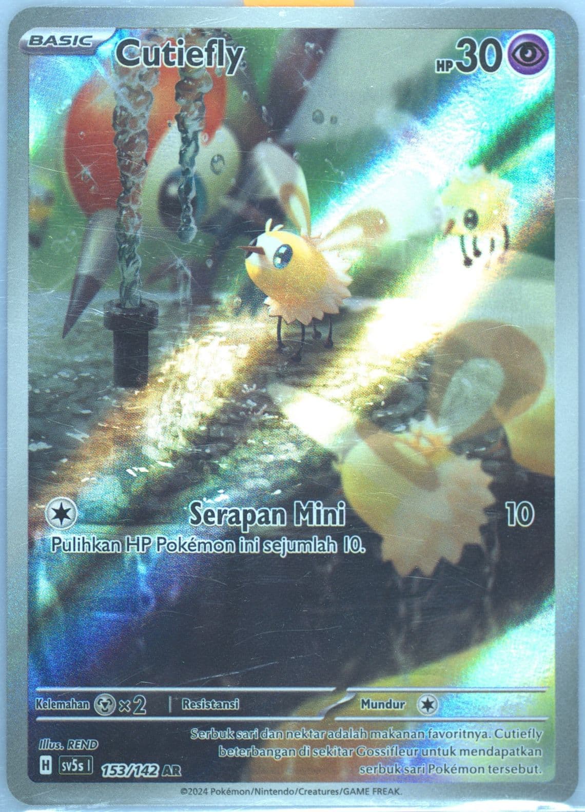 Cutiefly Art Rare (153) 2024 Pokemon Indonesian Sv5s I-Ace Paradox
