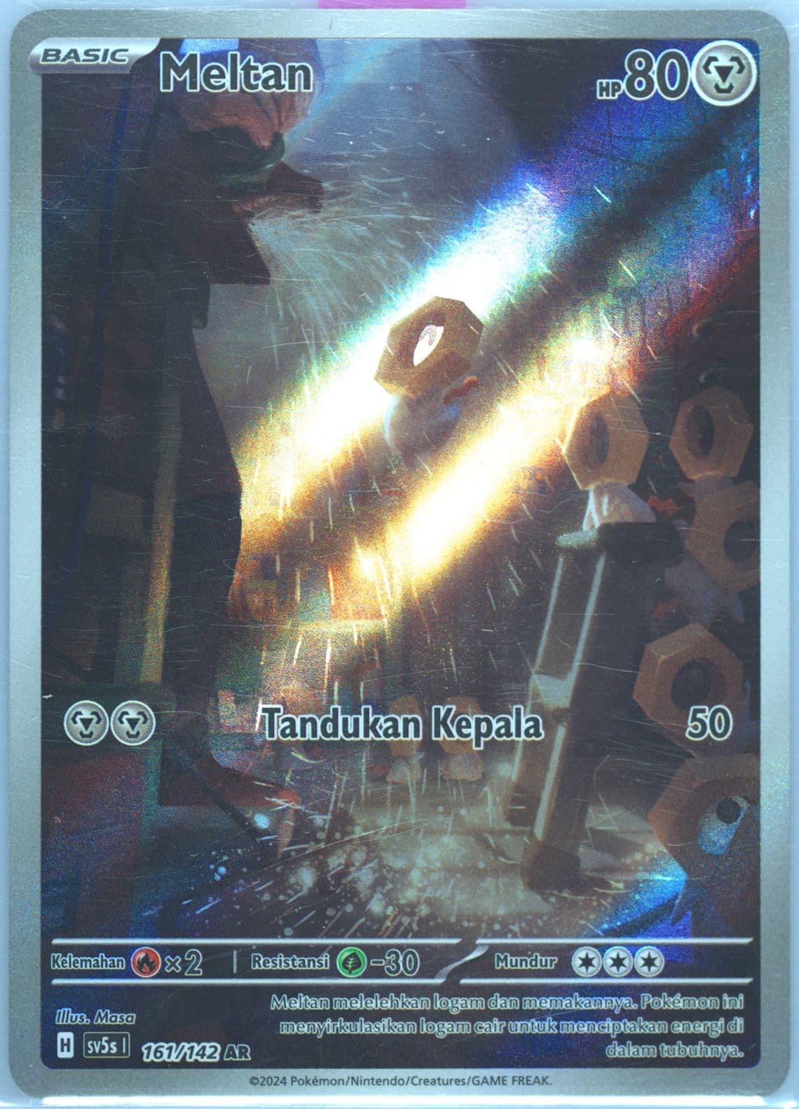 Meltan Art Rare (161) 2024 Pokemon Indonesian Sv5s I-Ace Paradox