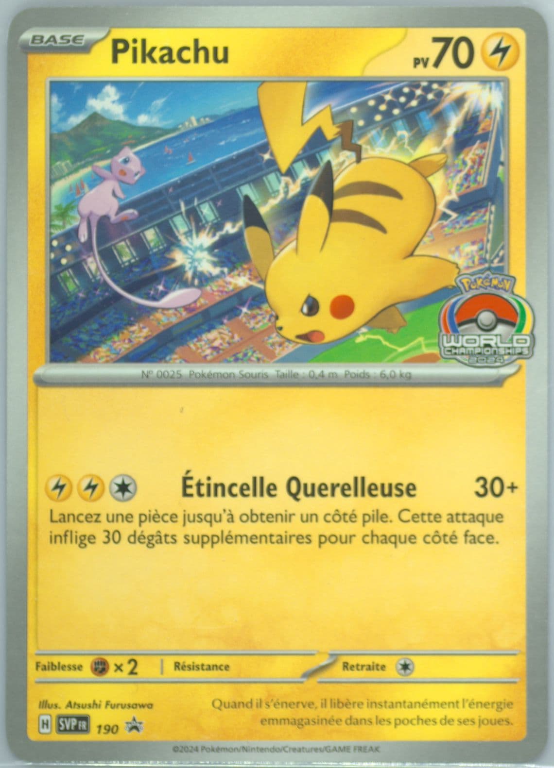 Pikachu World Championships (190) 2024 Pokemon French Svp FR-SV Black Star Promo
