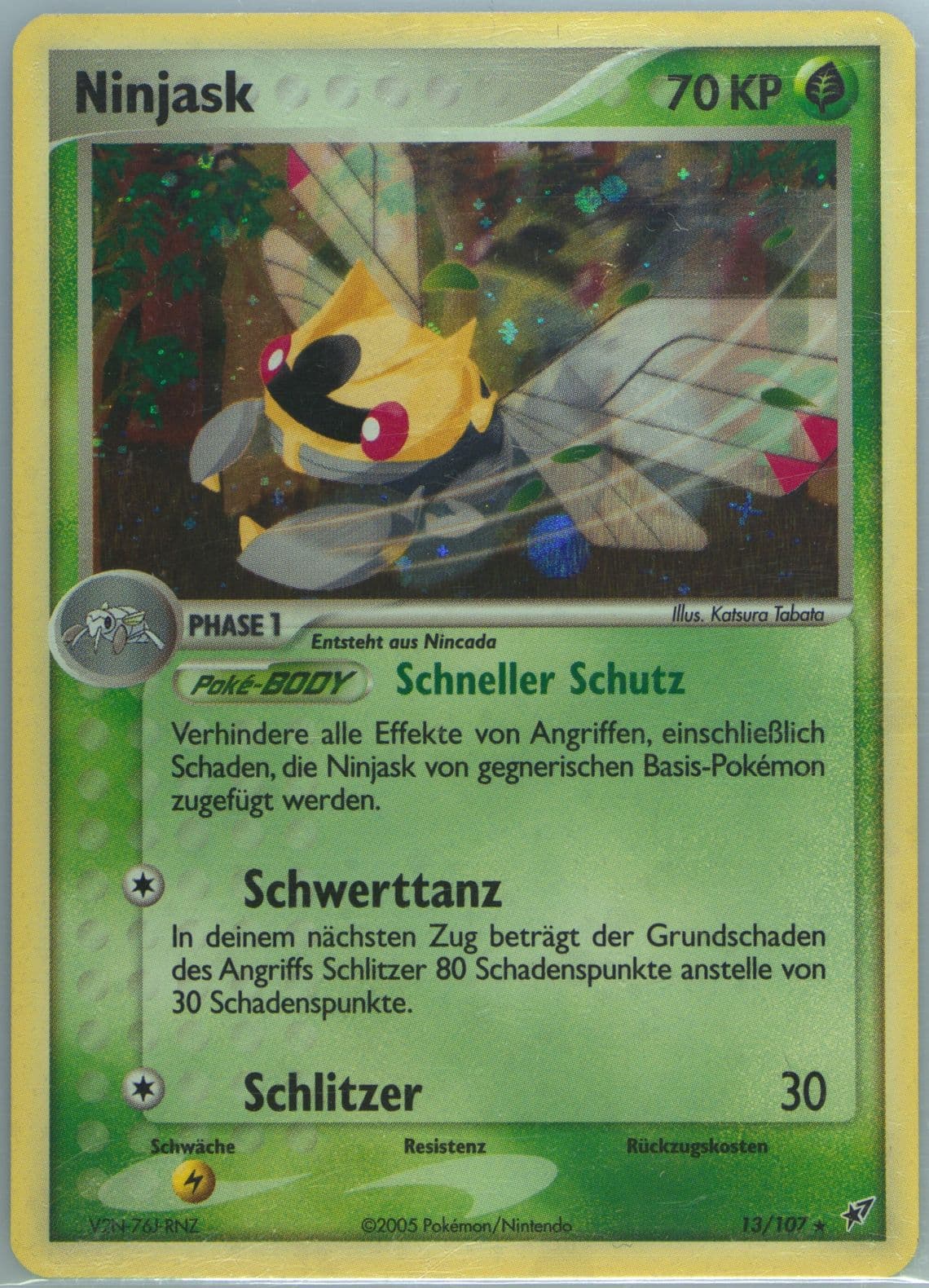 Ninjask-Holo German (13) 2005 Pokemon EX Deoxys